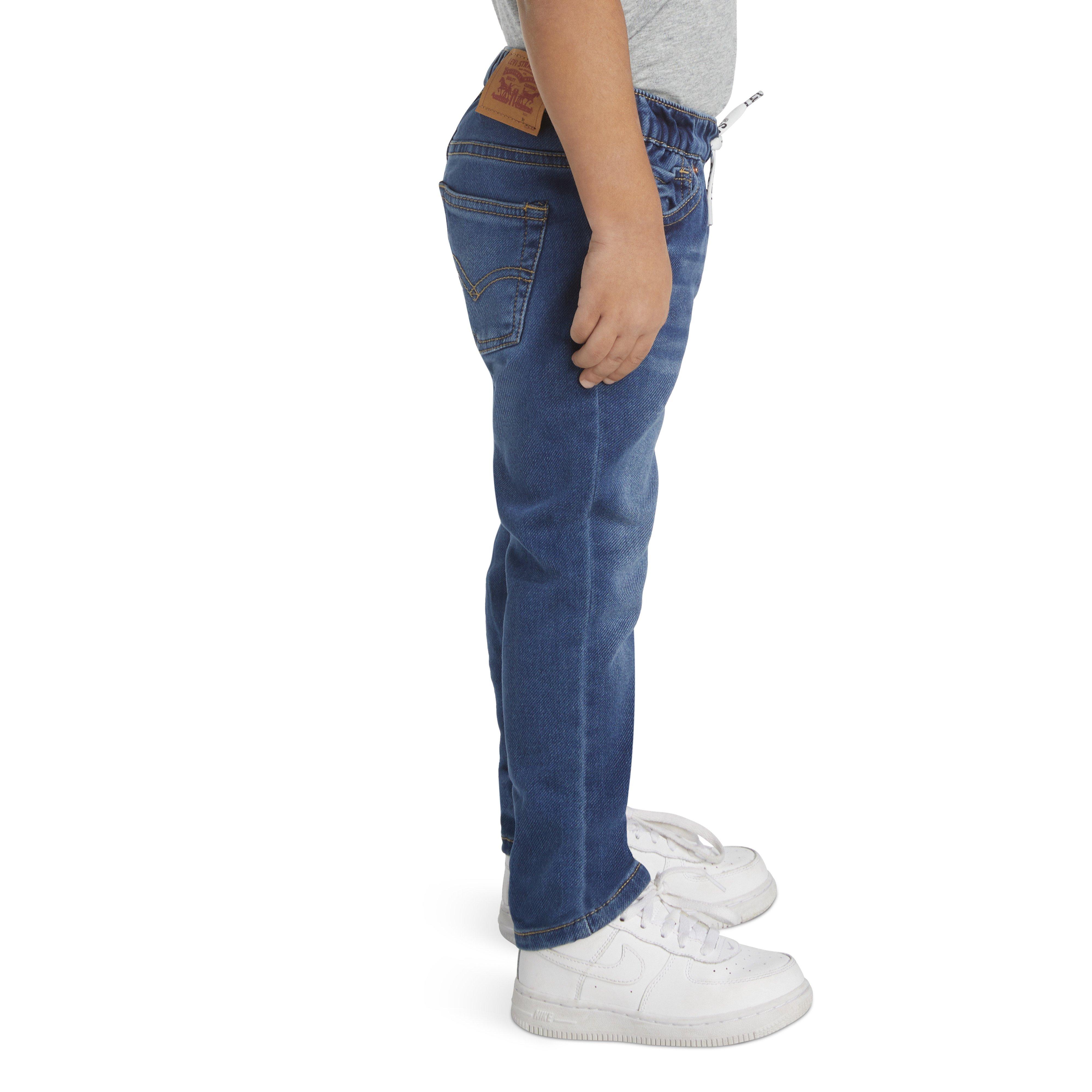 Levi's Toddler Boys' Skinny Fit Medium Wash Pull On Jeans - Blue - MEDIUM BLUE Thumbnail View 3