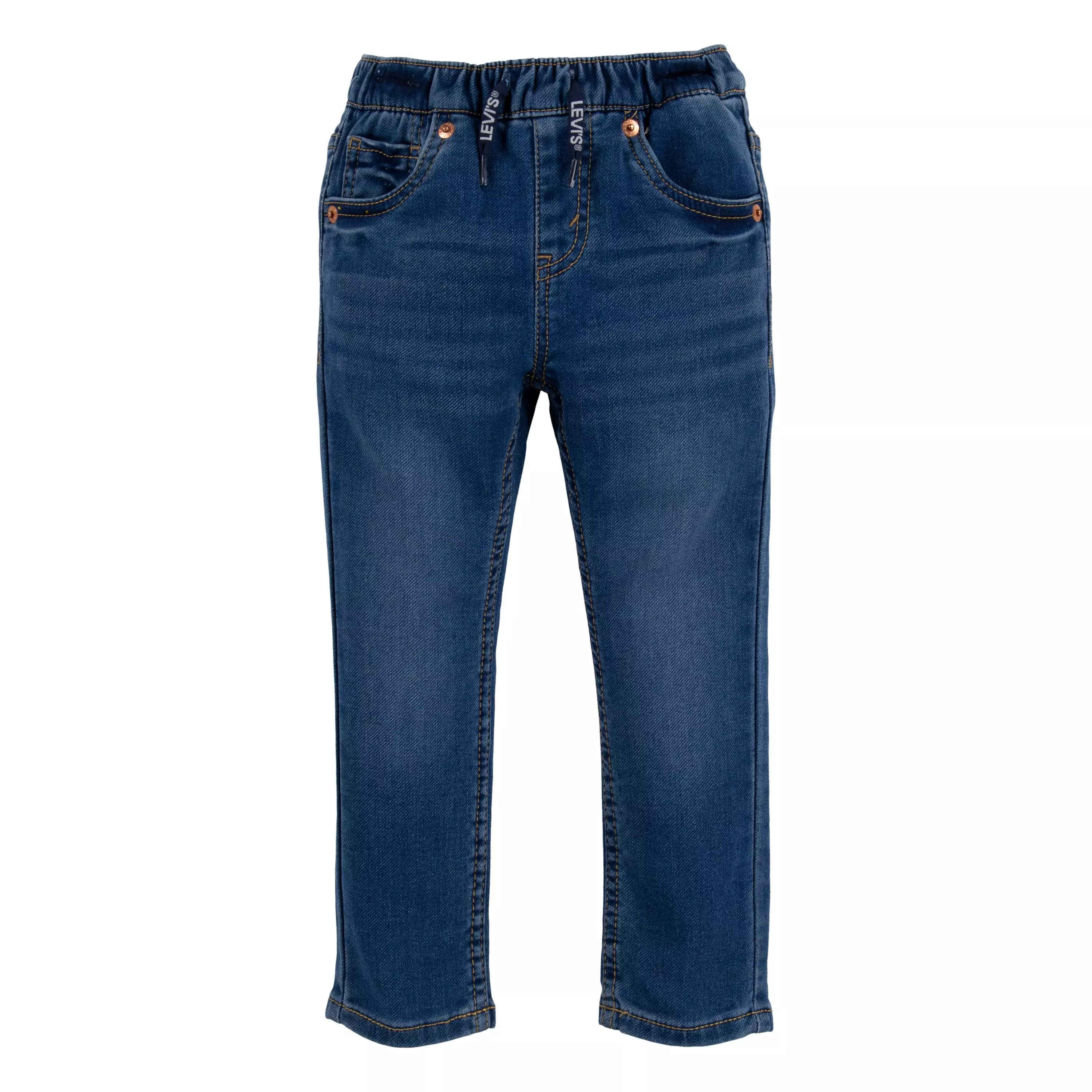 Levi's Toddler Boys' Skinny Fit Medium Blue Wash Pull On Jeans - MEDIUM BLUE