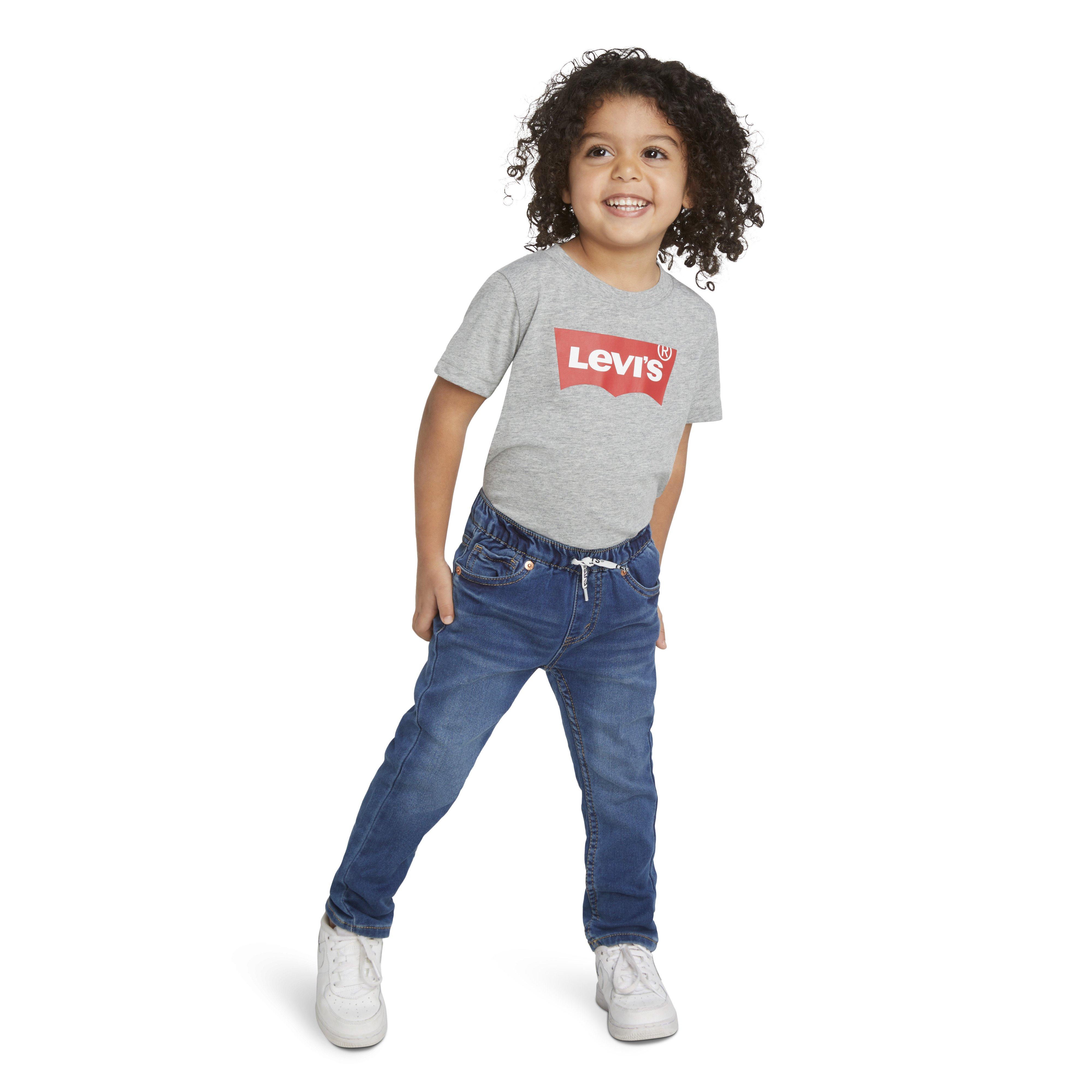 Levi's Toddler Boys' Skinny Fit Medium Blue Wash Pull On Jeans - MEDIUM BLUE Thumbnail View 8