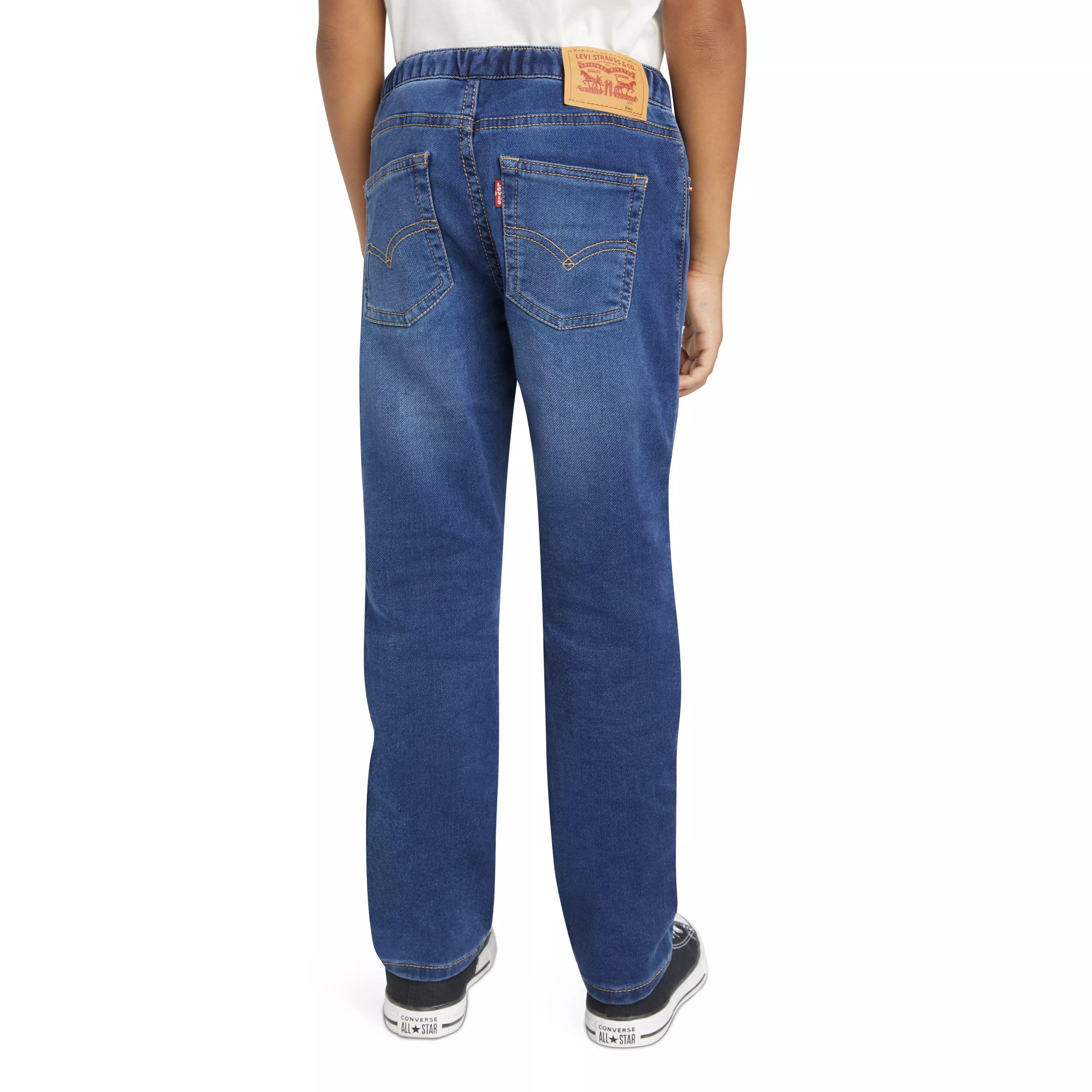 Levi's Little Boys' Skinny Fit Medium Blue Wash Pull On Jeans - MEDIUM BLUE
