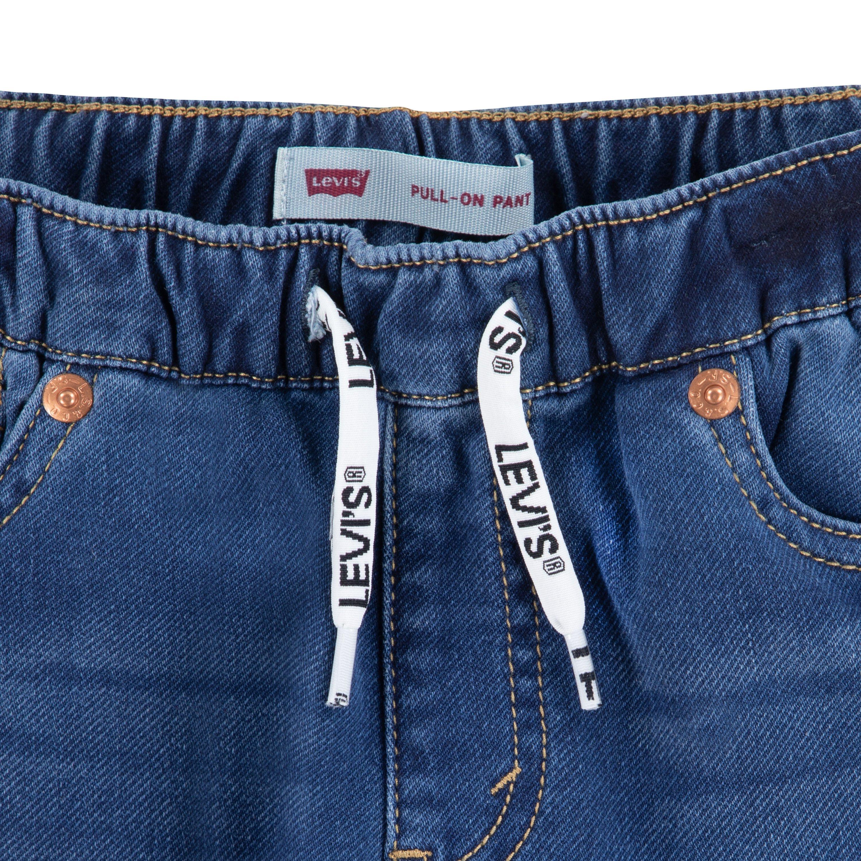 Levi's Little Boys' Skinny Fit Medium Blue Wash Pull On Jeans - MEDIUM BLUE Thumbnail View 4