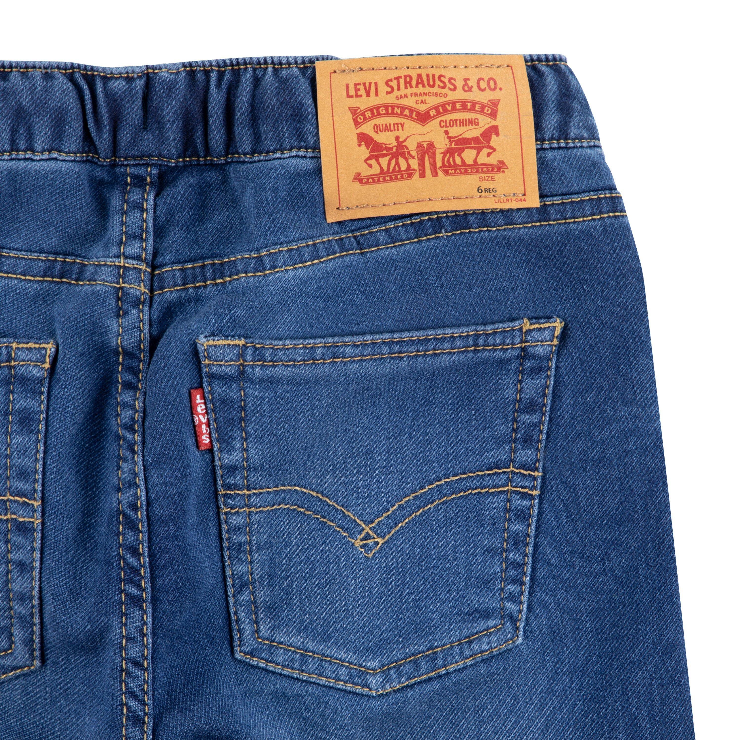 Levi's Little Boys' Skinny Fit Medium Blue Wash Pull On Jeans - MEDIUM BLUE Thumbnail View 6