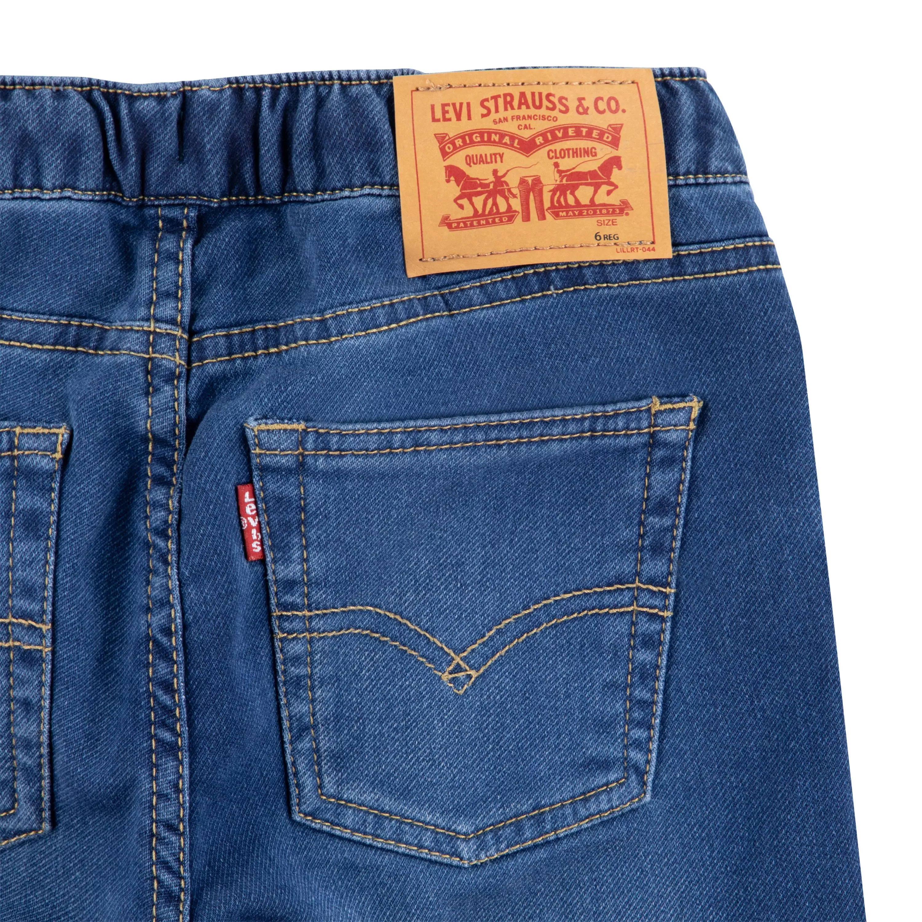 Levi's Little Boys' Skinny Fit Medium Blue Wash Pull On Jeans - MEDIUM BLUE
