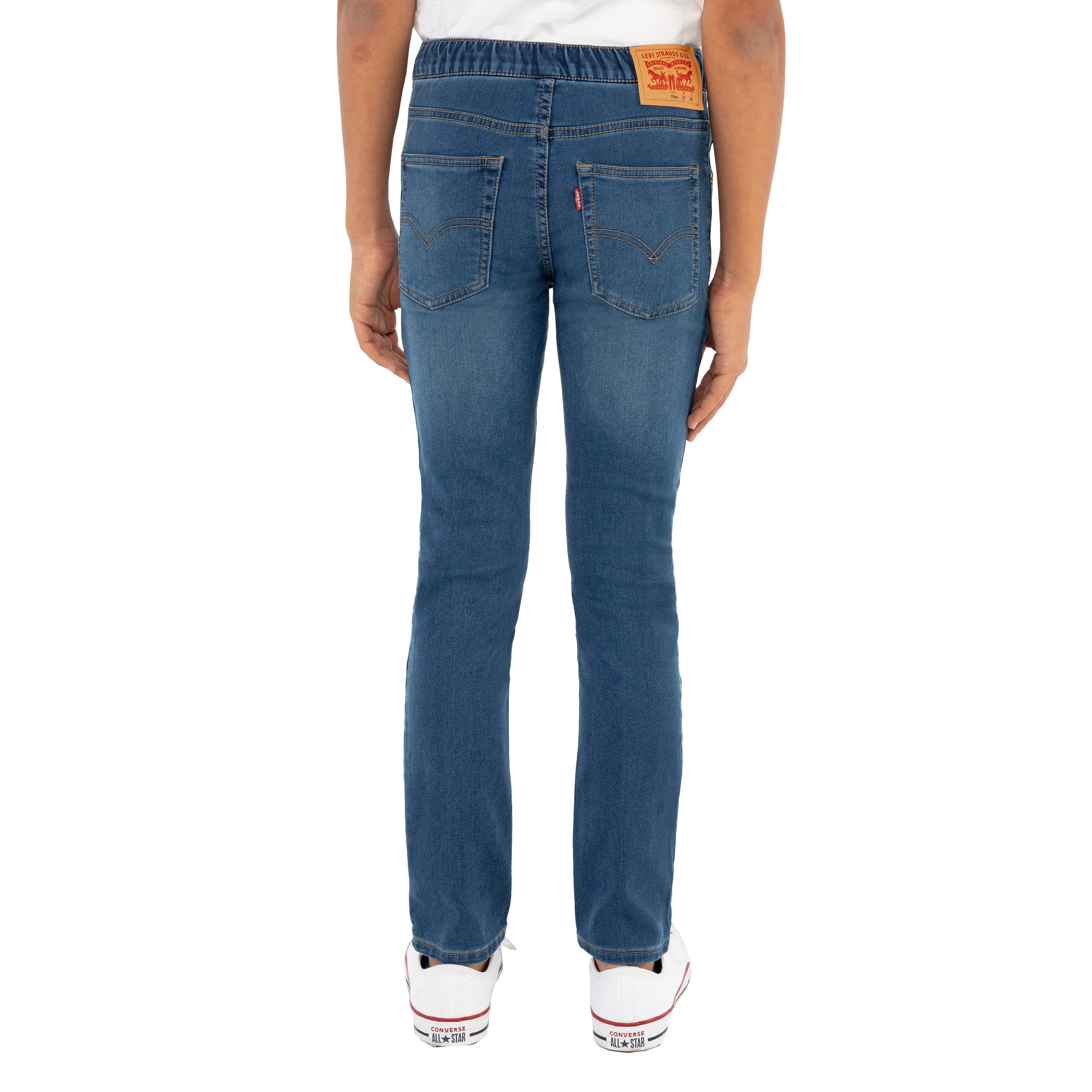 Levi's Big Boys' Skinny Fit Medium Wash Pull On Jeans - Blue - MEDIUM BLUE Thumbnail View 2