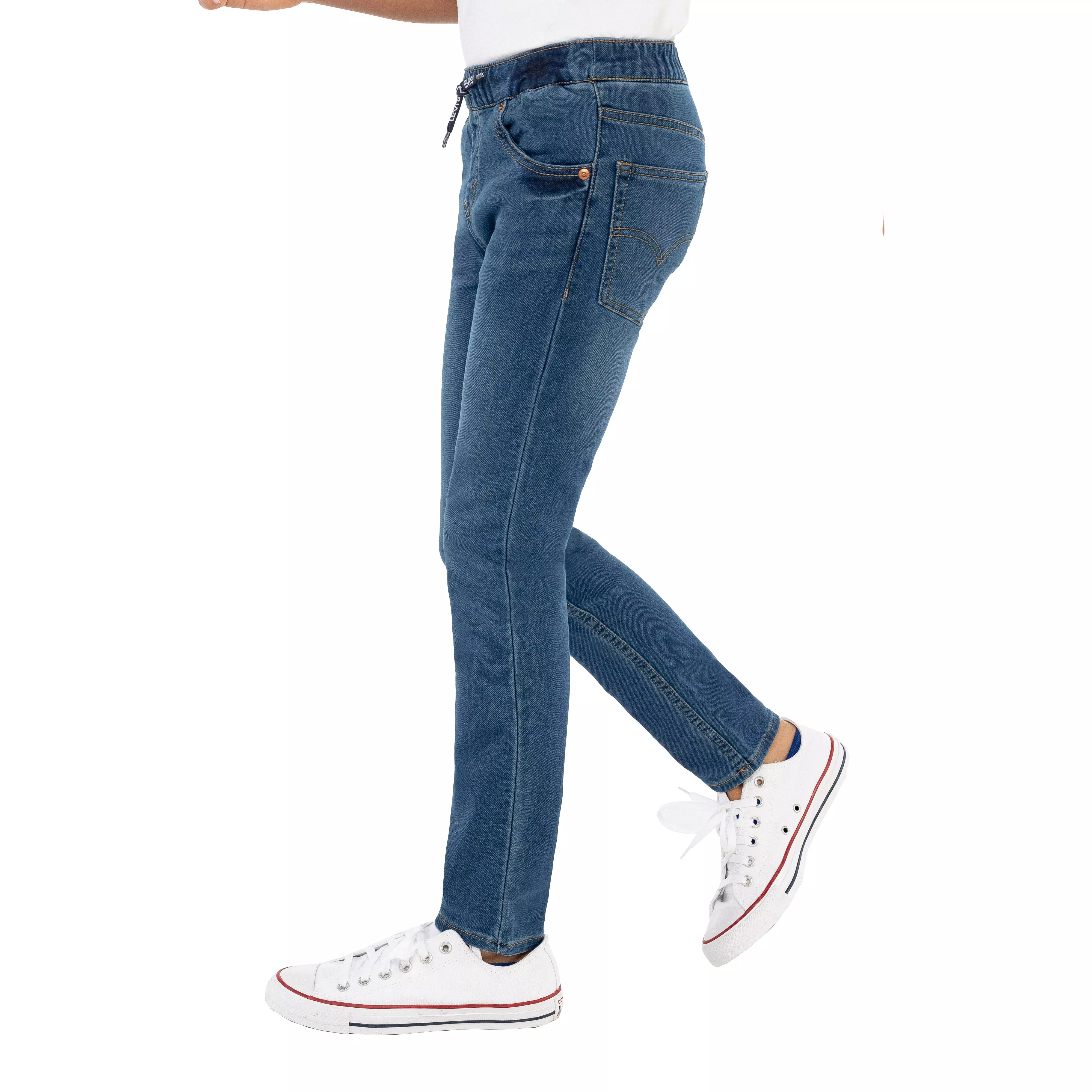 Levi's Big Boys' Skinny Fit Medium Blue Wash Pull On Jeans - MEDIUM BLUE