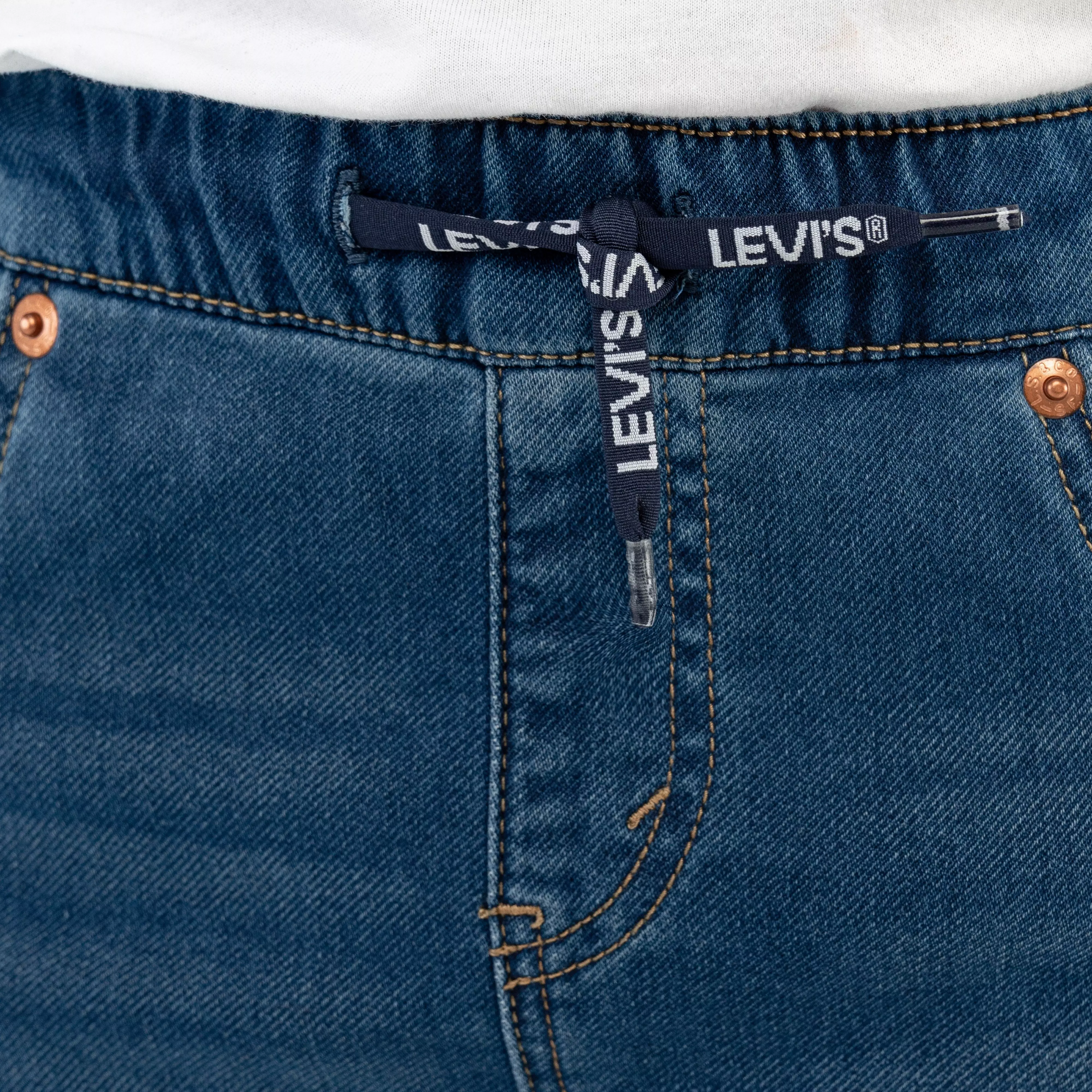 Levi's Big Boys' Skinny Fit Medium Wash Pull On Jeans - Blue - MEDIUM BLUE