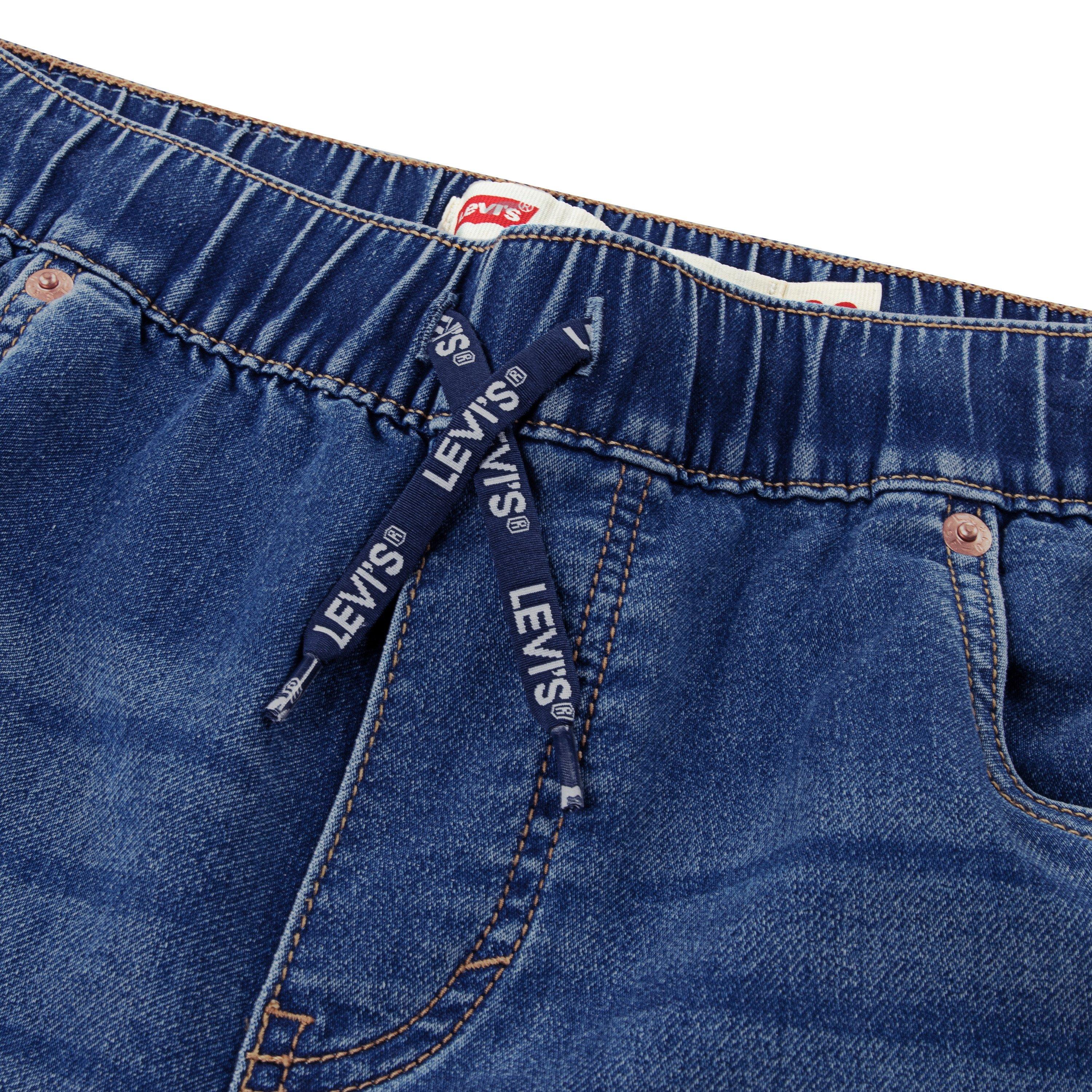 Levi's Big Boys' Skinny Fit Medium Blue Wash Pull On Jeans - MEDIUM BLUE Thumbnail View 6
