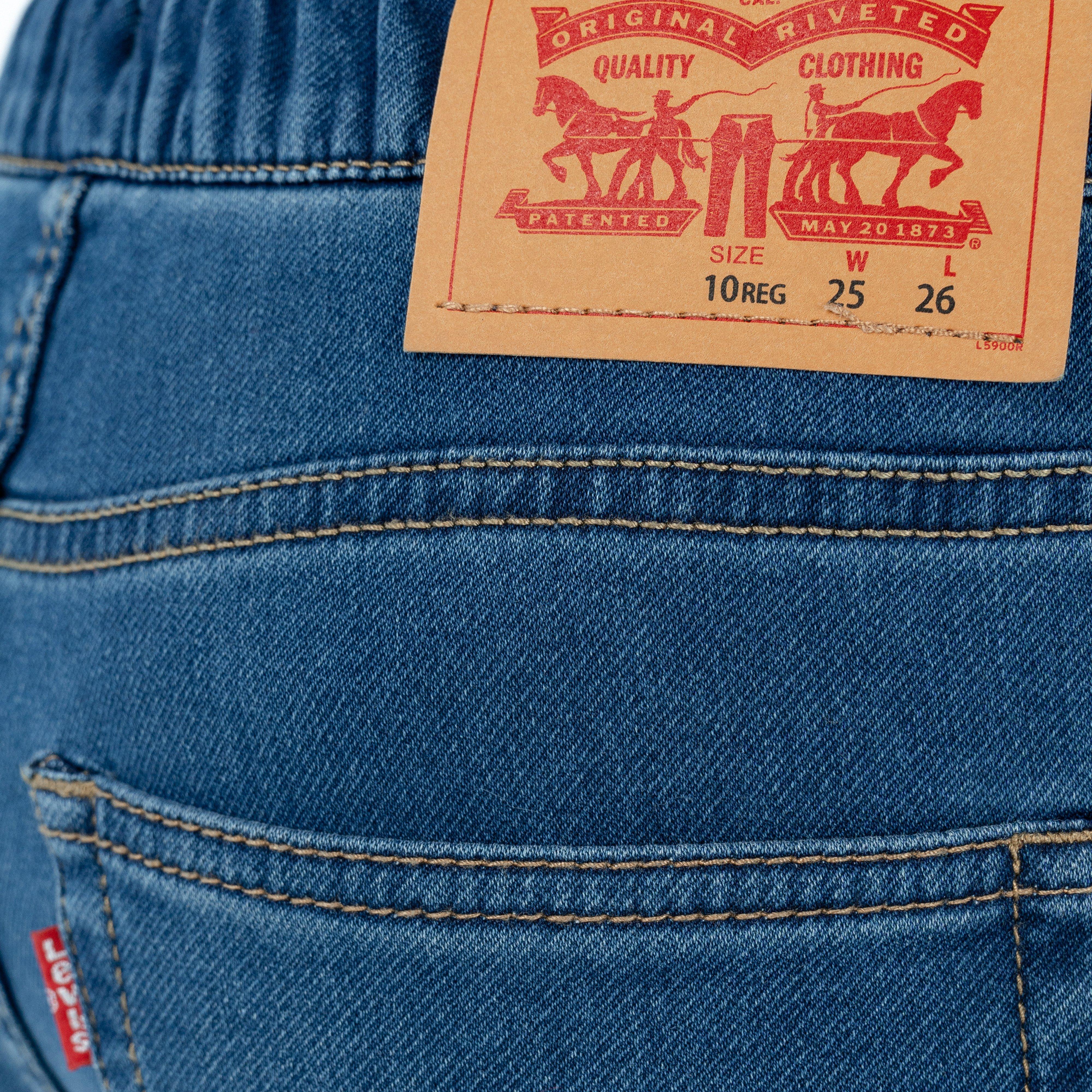 Levi's Big Boys' Skinny Fit Medium Wash Pull On Jeans - Blue - MEDIUM BLUE Thumbnail View 8