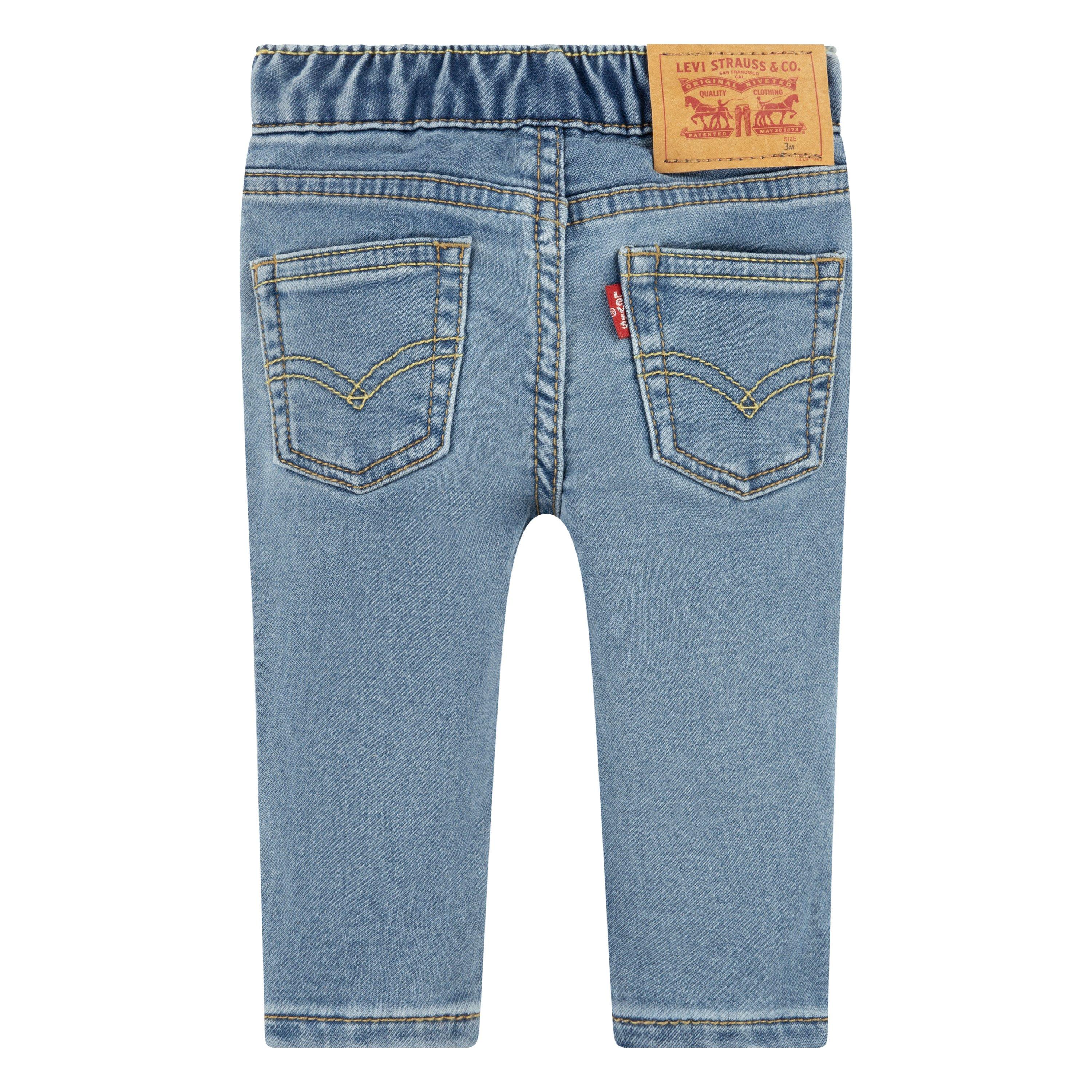 Levi's Baby Boys' Skinny Fit Light Blue Wash Pull On Jeans - LIGHT BLUE Thumbnail View 2