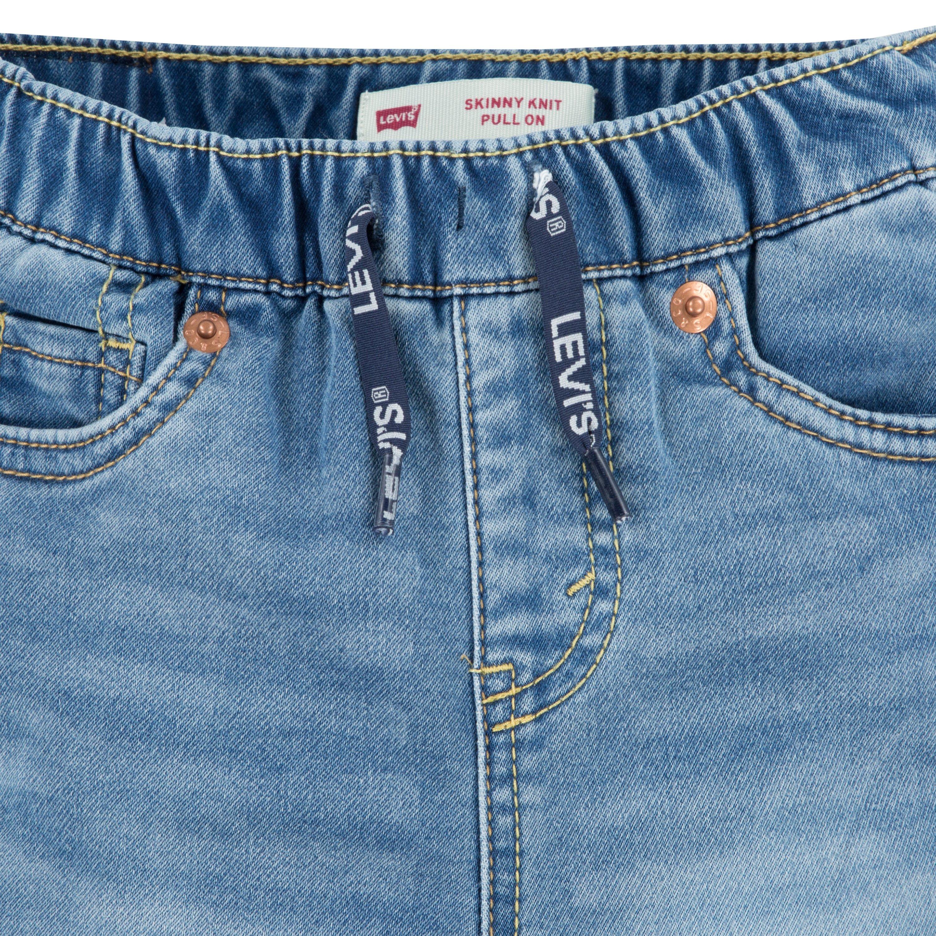 Levi's Infant Boys' Skinny Fit Light Blue Wash Pull On Jeans - LIGHT BLUE Thumbnail View 3