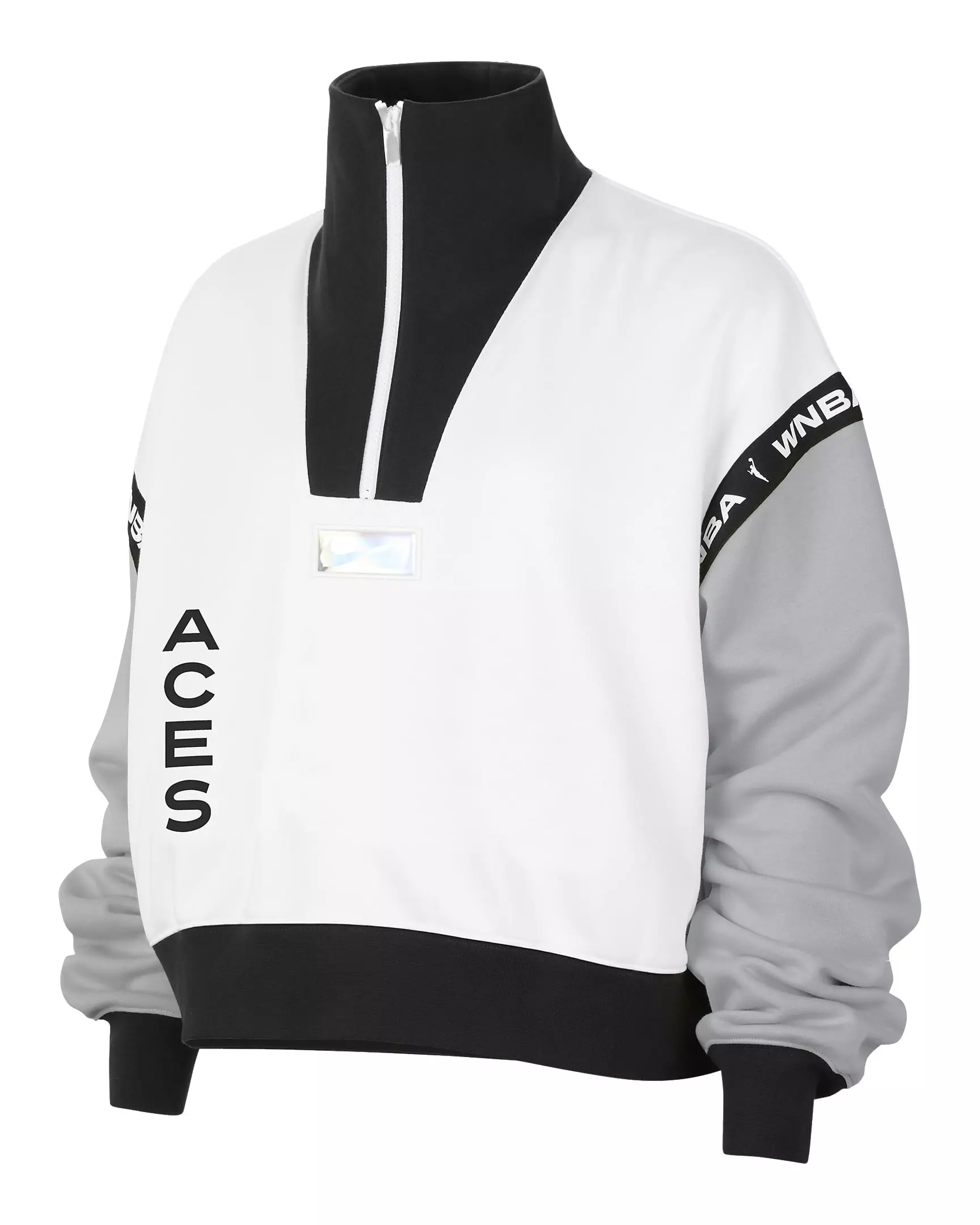 Nike Women's Las Vegas Aces WNBA 1/4 Zip Top - White/Grey - WHITE/GREY