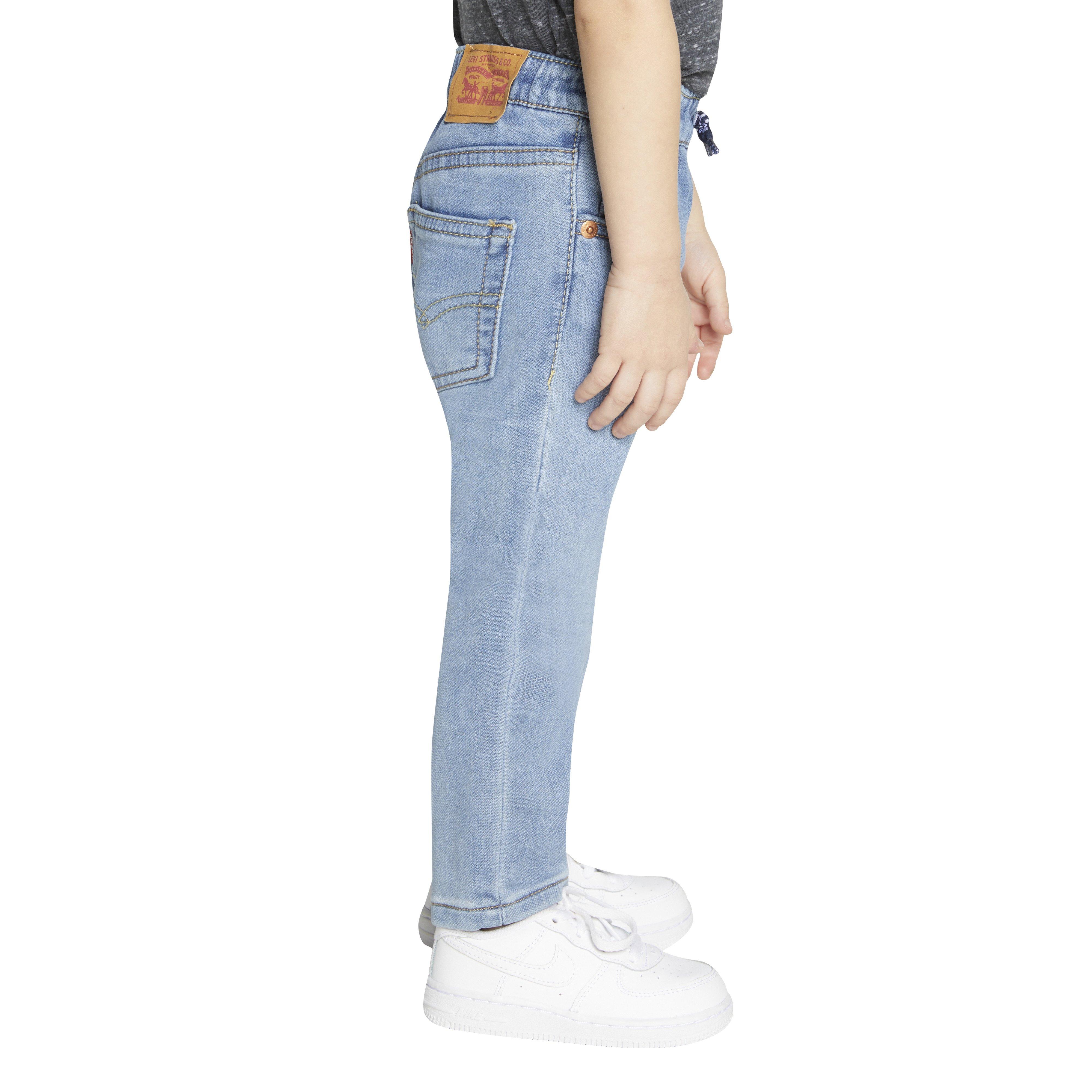 Levi's Skinny Fit Toddler Boys' Light Blue Wash Pull On Jeans