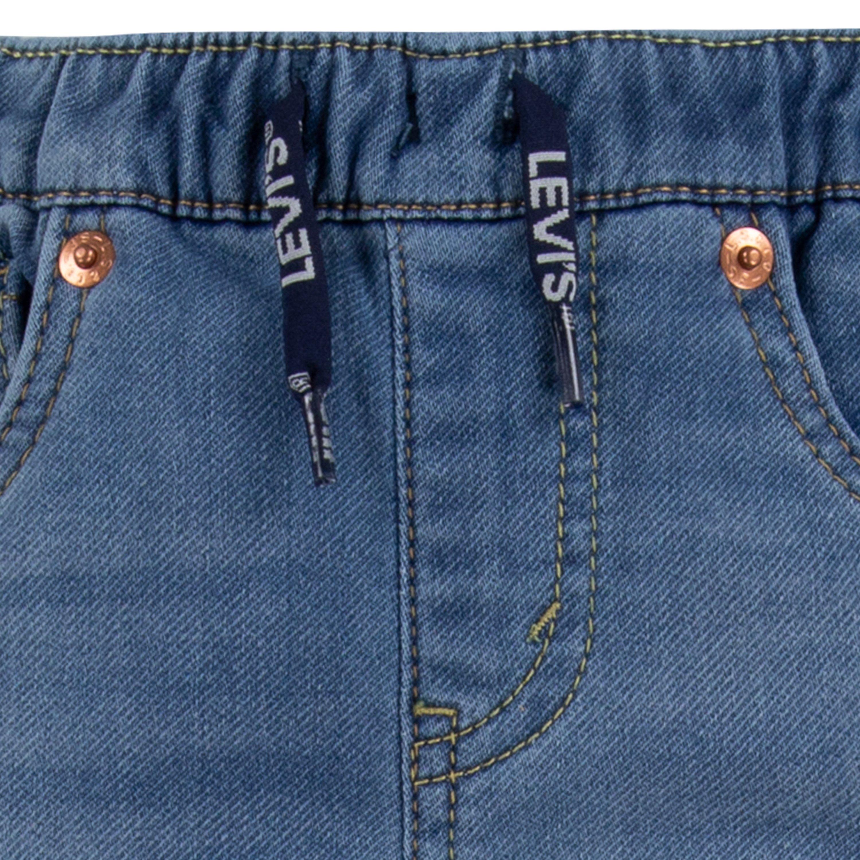 Levi's Skinny Fit Toddler Boys' Light Blue Wash Pull On Jeans