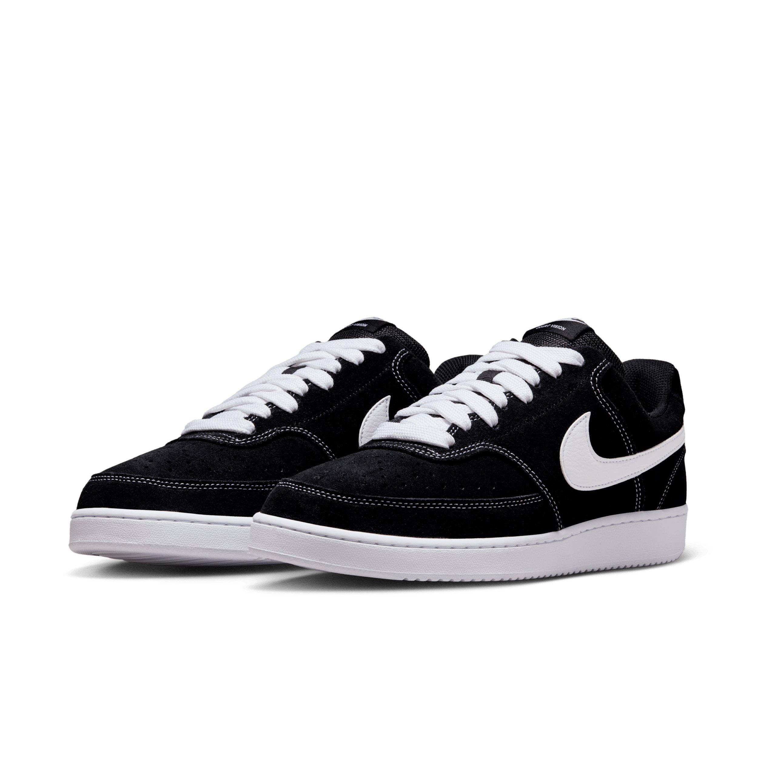 Nike Court Vision Low FL "Black/White" Men's Shoe - BLACK/WHITE Thumbnail View 3
