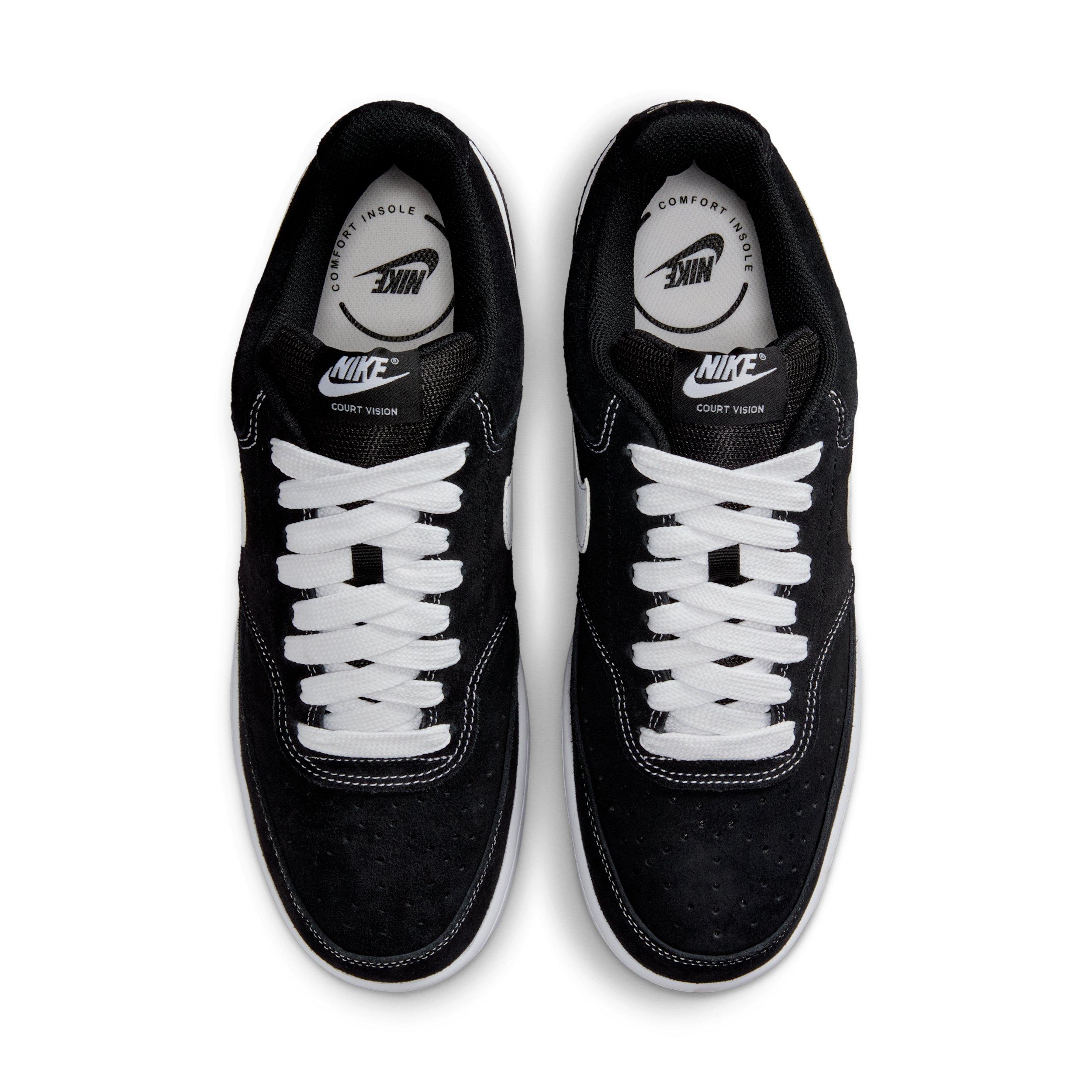 Nike Court Vision Low FL "Black/White" Men's Shoe - BLACK/WHITE Thumbnail View 4