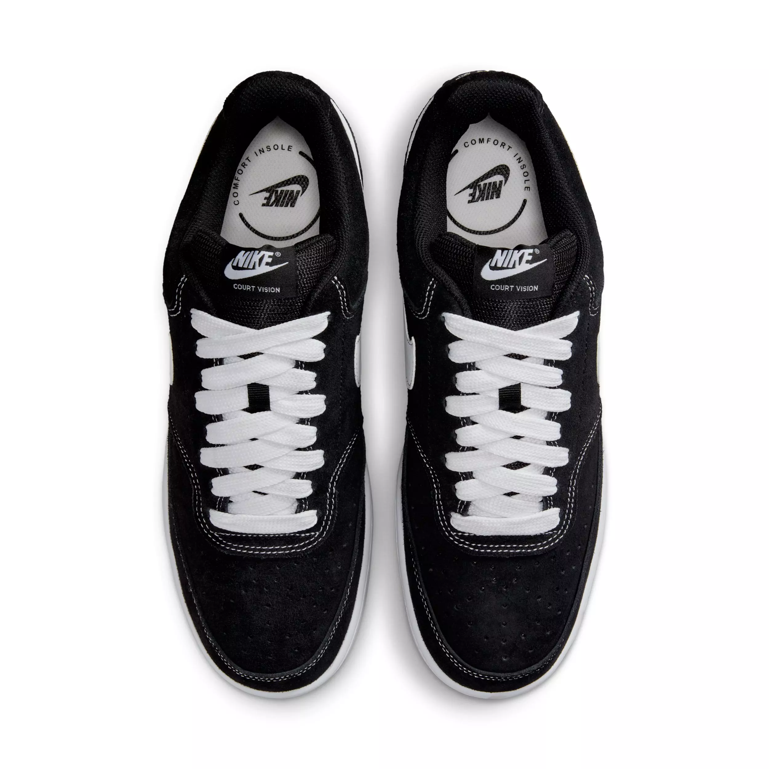 Nike Court Vision Low FL "Black/White" Men's Shoe - BLACK/WHITE