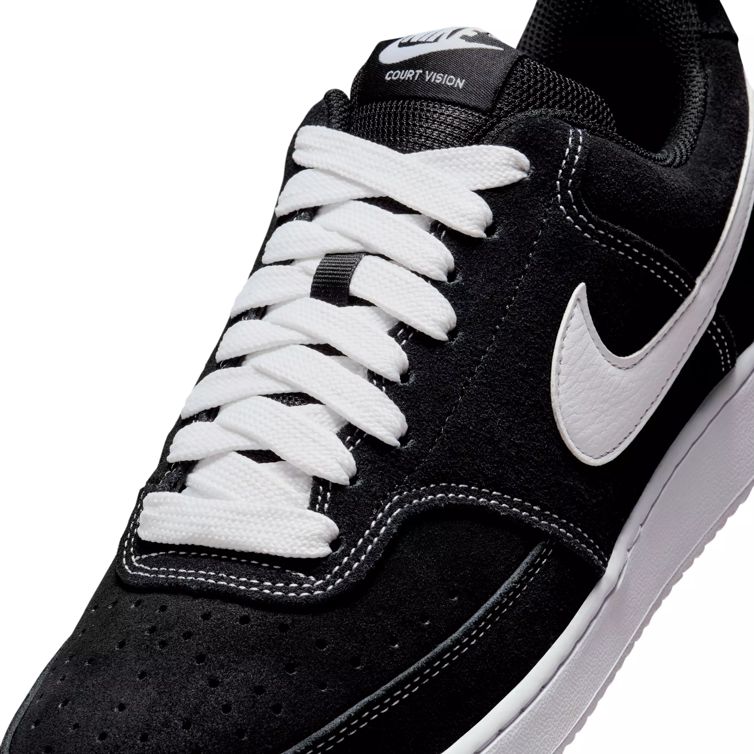 Nike Court Vision Low FL "Black/White" Men's Shoe - BLACK/WHITE