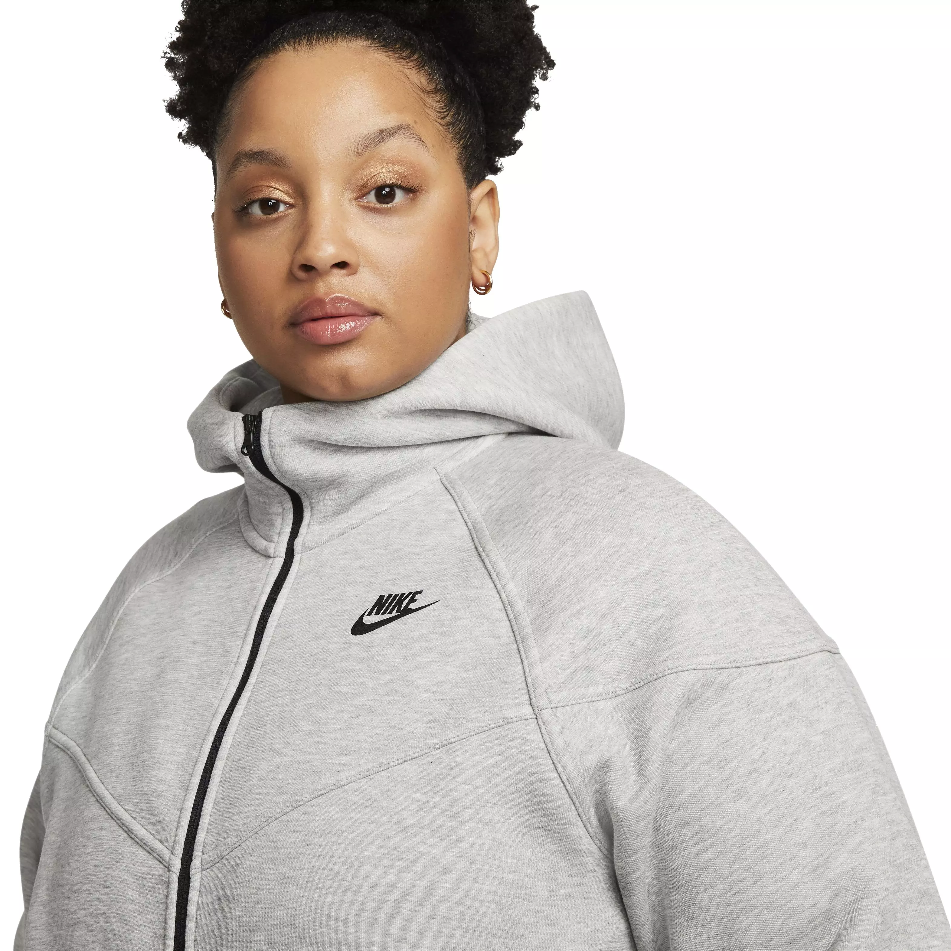 Nike Women's Sportswear Tech Fleece Windrunner FZ Jacket - Grey - GREY