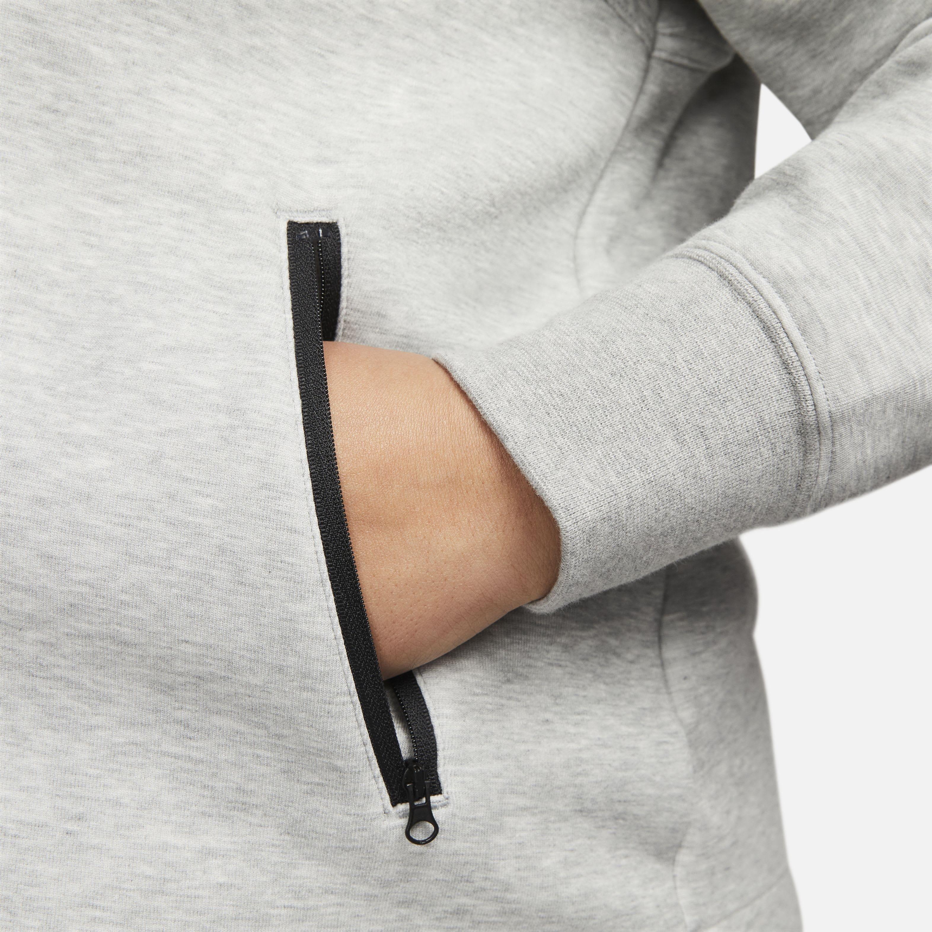 Nike Women's Sportswear Tech Fleece Windrunner FZ Jacket - Grey - GREY Thumbnail View 4