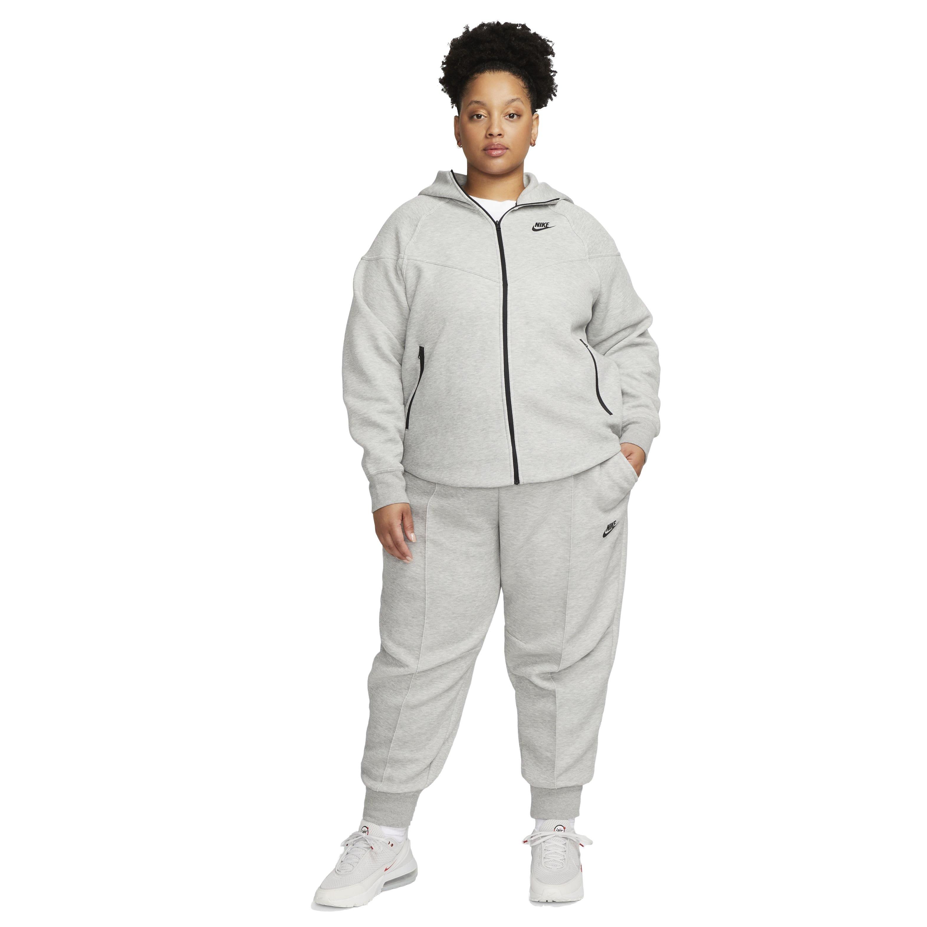 Nike Women's Sportswear Tech Fleece Windrunner FZ Jacket - Grey - GREY Thumbnail View 7