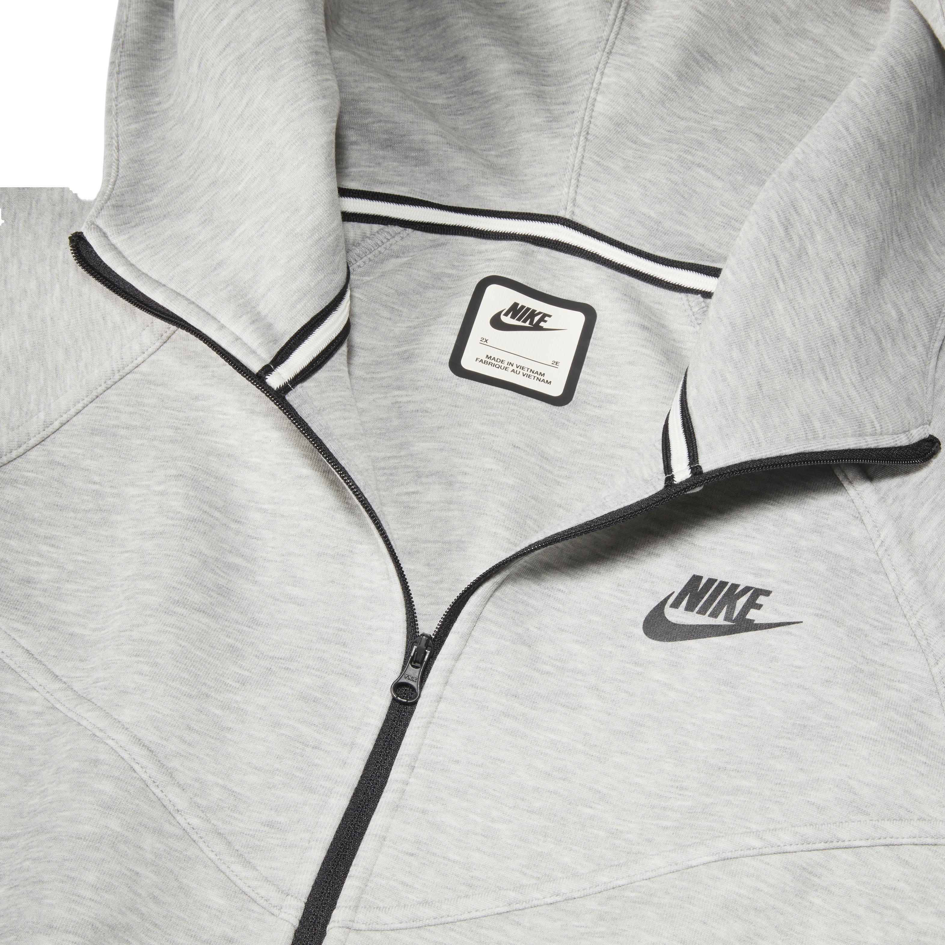 Nike Women's Sportswear Tech Fleece Windrunner FZ Jacket -Grey - GREY Thumbnail View 8