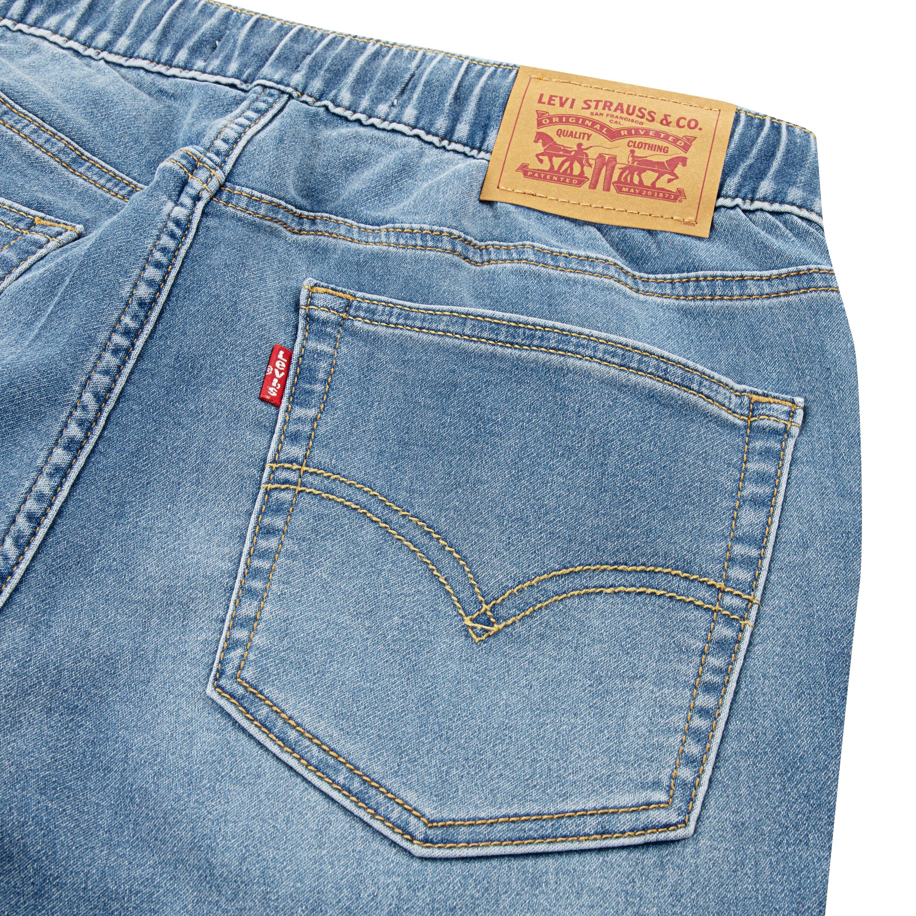 Levi's Big Boys' Skinny Fit Light Blue Wash Pull On Jeans - LIGHT BLUE Thumbnail View 6