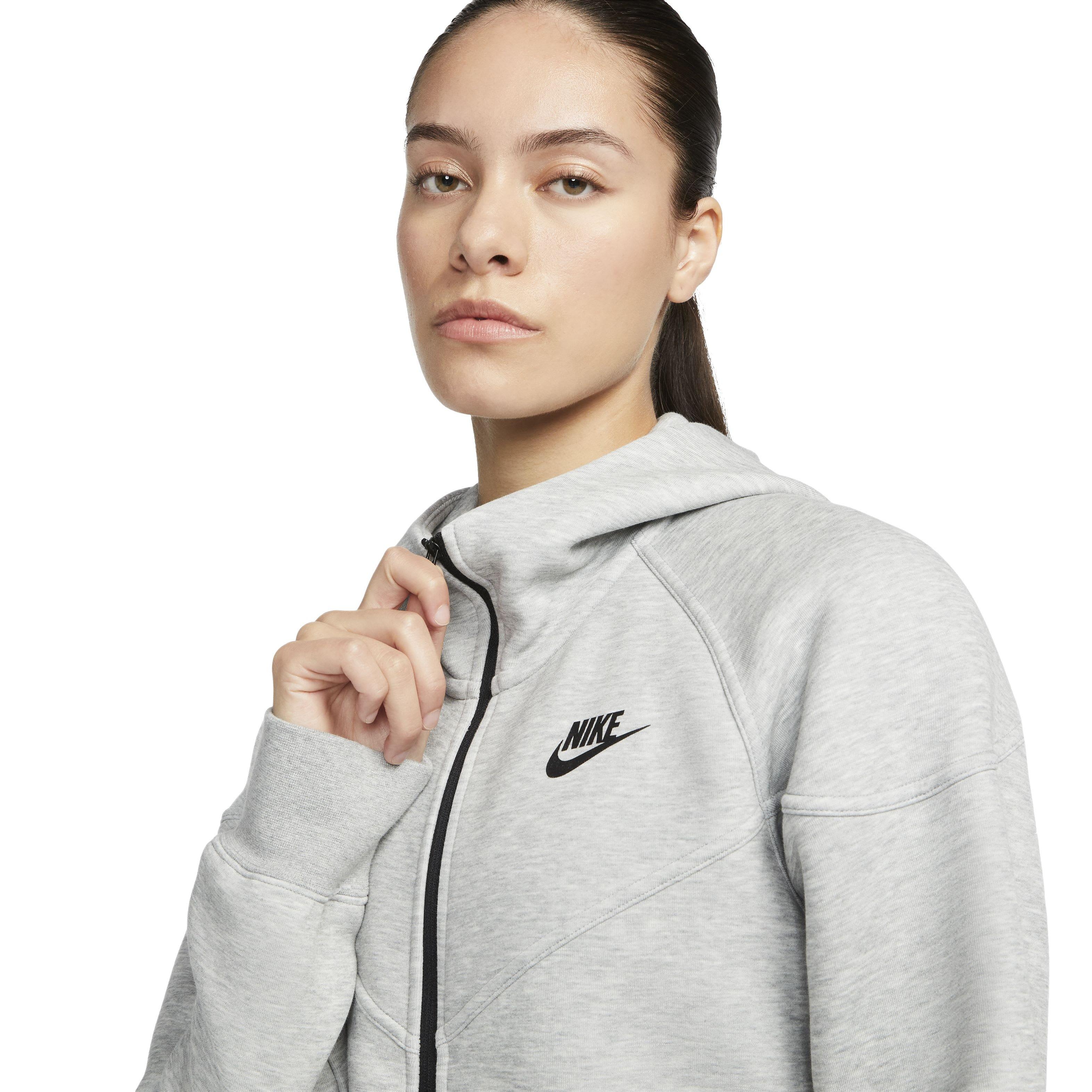 Nike Women's Sportswear Tech Fleece Windrunner Full-Zip Jacket - GREY Thumbnail View 3