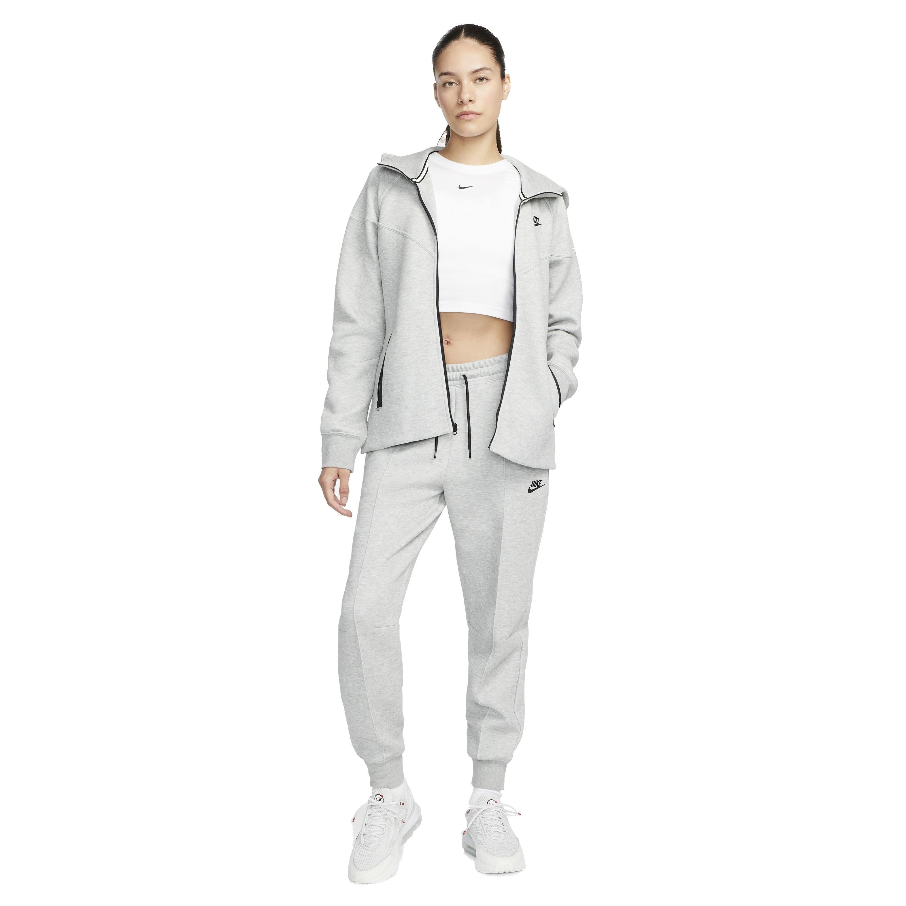 Nike Women's Sportswear Tech Fleece Windrunner Full-Zip Jacket - GREY Thumbnail View 8