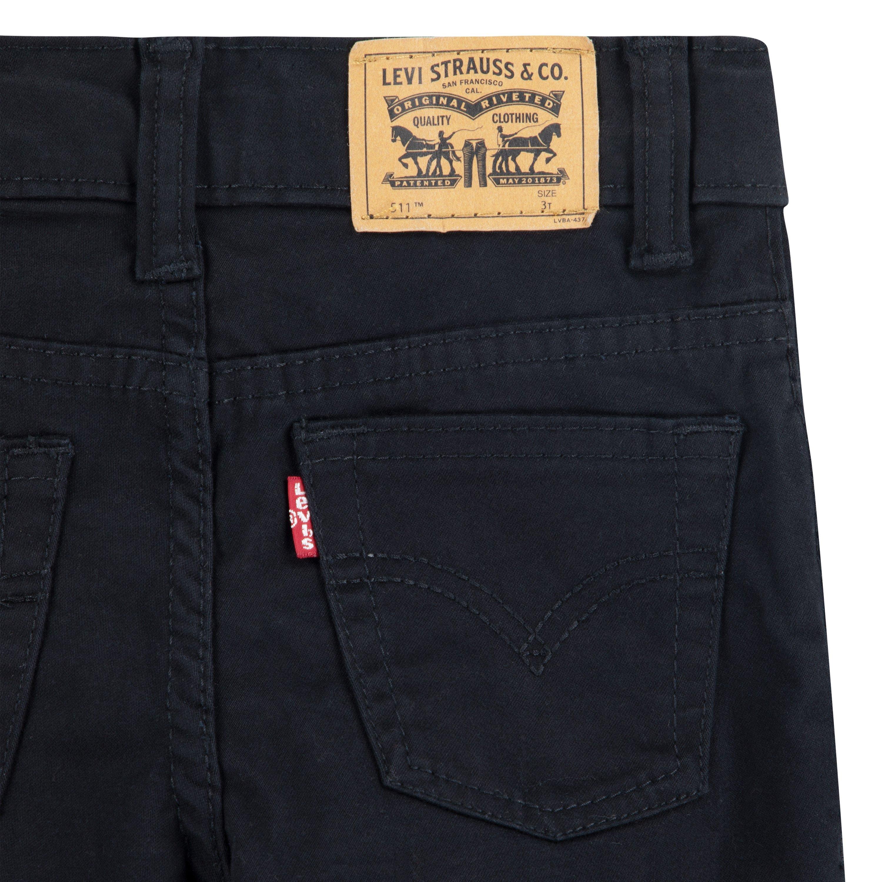 Levi's Toddler Boys' 511 Slim Fit Soft Brushed Sueded Pants - Black - BLACK Thumbnail View 6