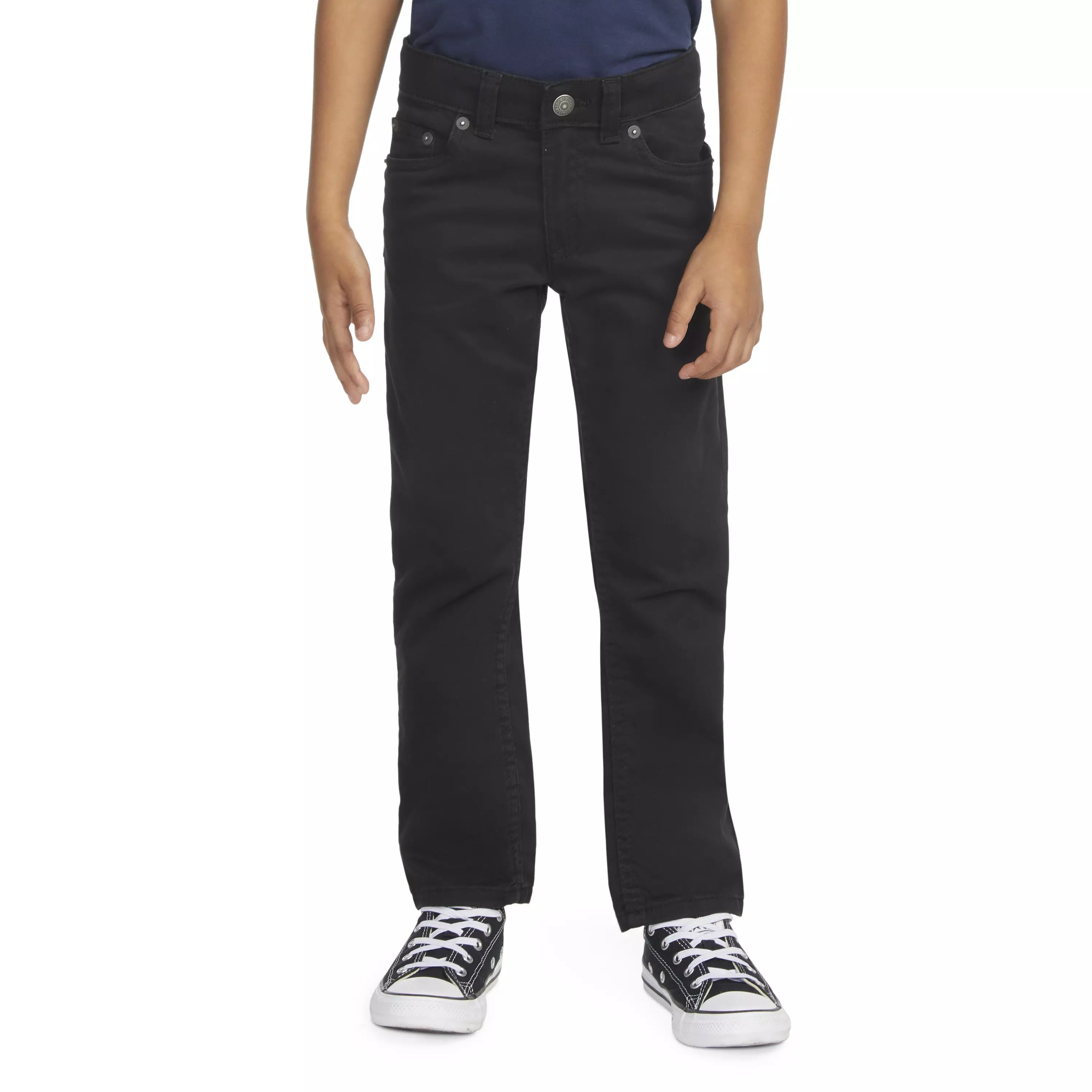 Levi's 511 Slim Fit Soft Brushed Little Boys' Black Sueded Pants - BLACK