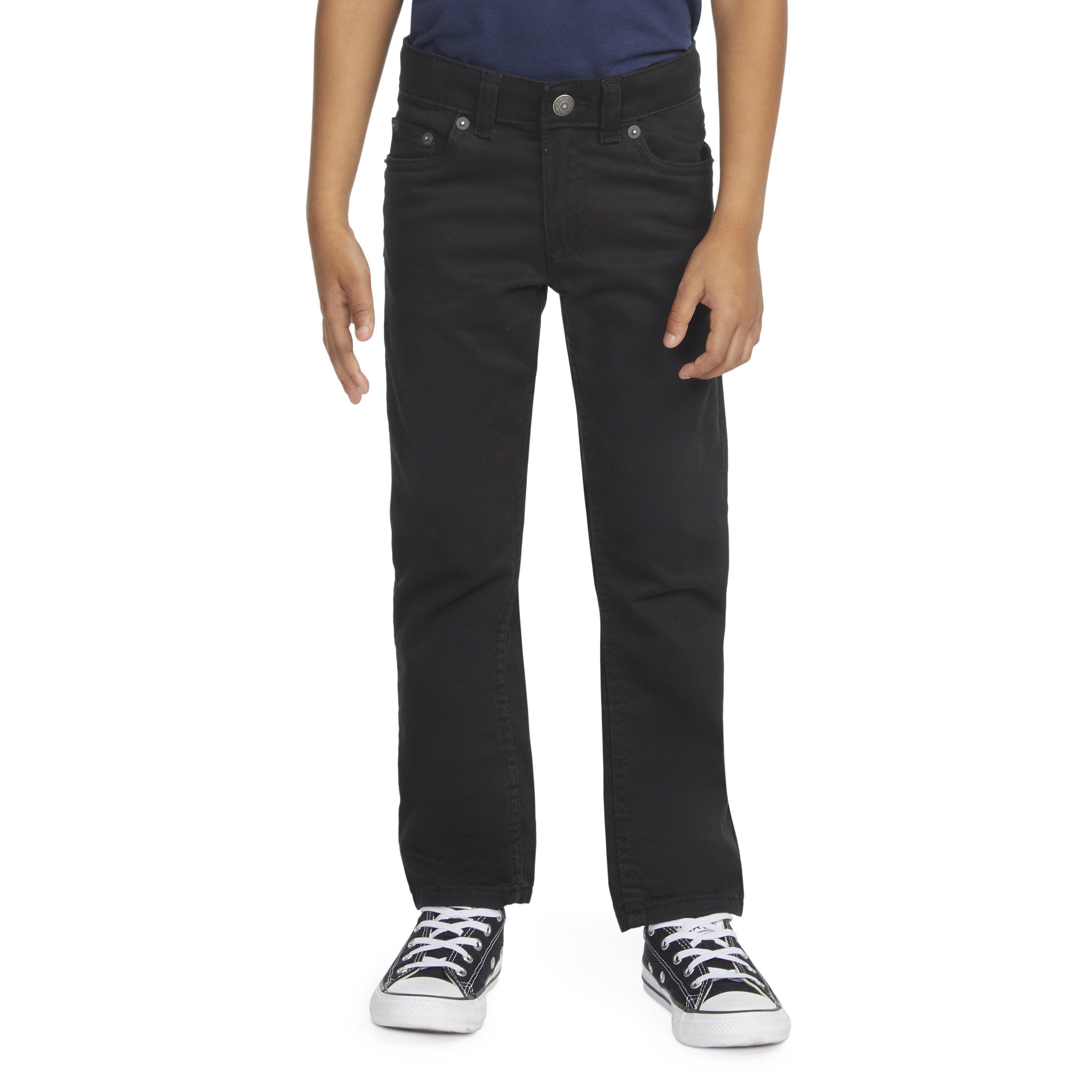 Levi's 511 Slim Fit Soft Brushed Little Boys' Suede Pants - Black - BLACK Thumbnail View 1