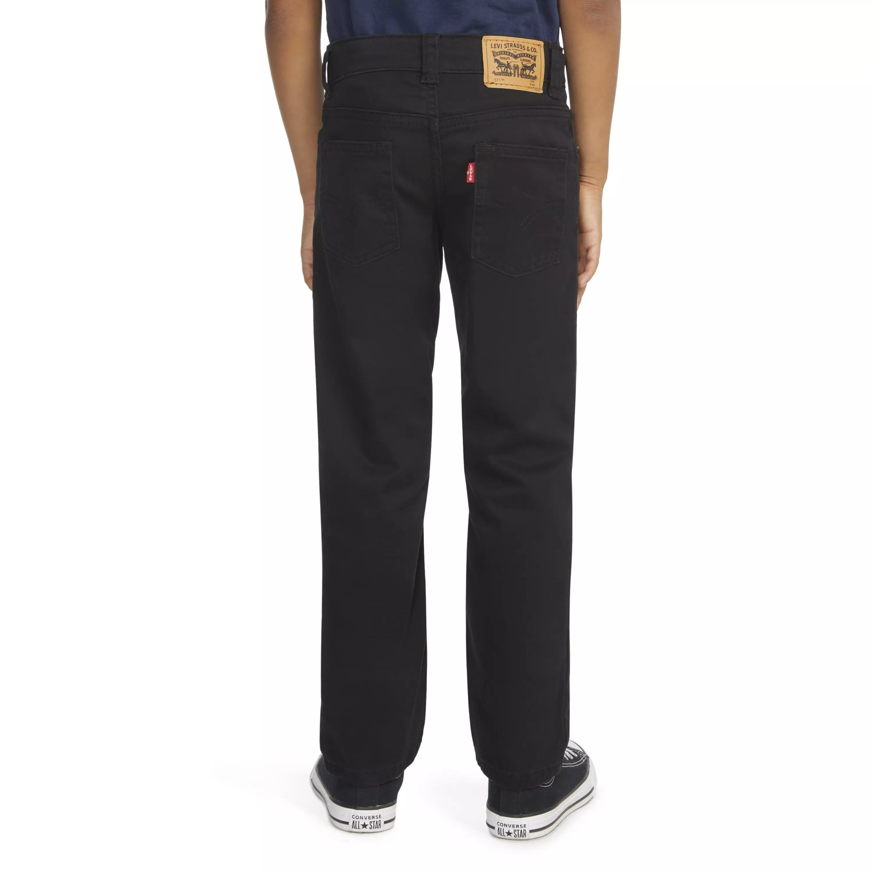 Levi's 511 Slim Fit Soft Brushed Little Boys' Suede Pants - Black - BLACK