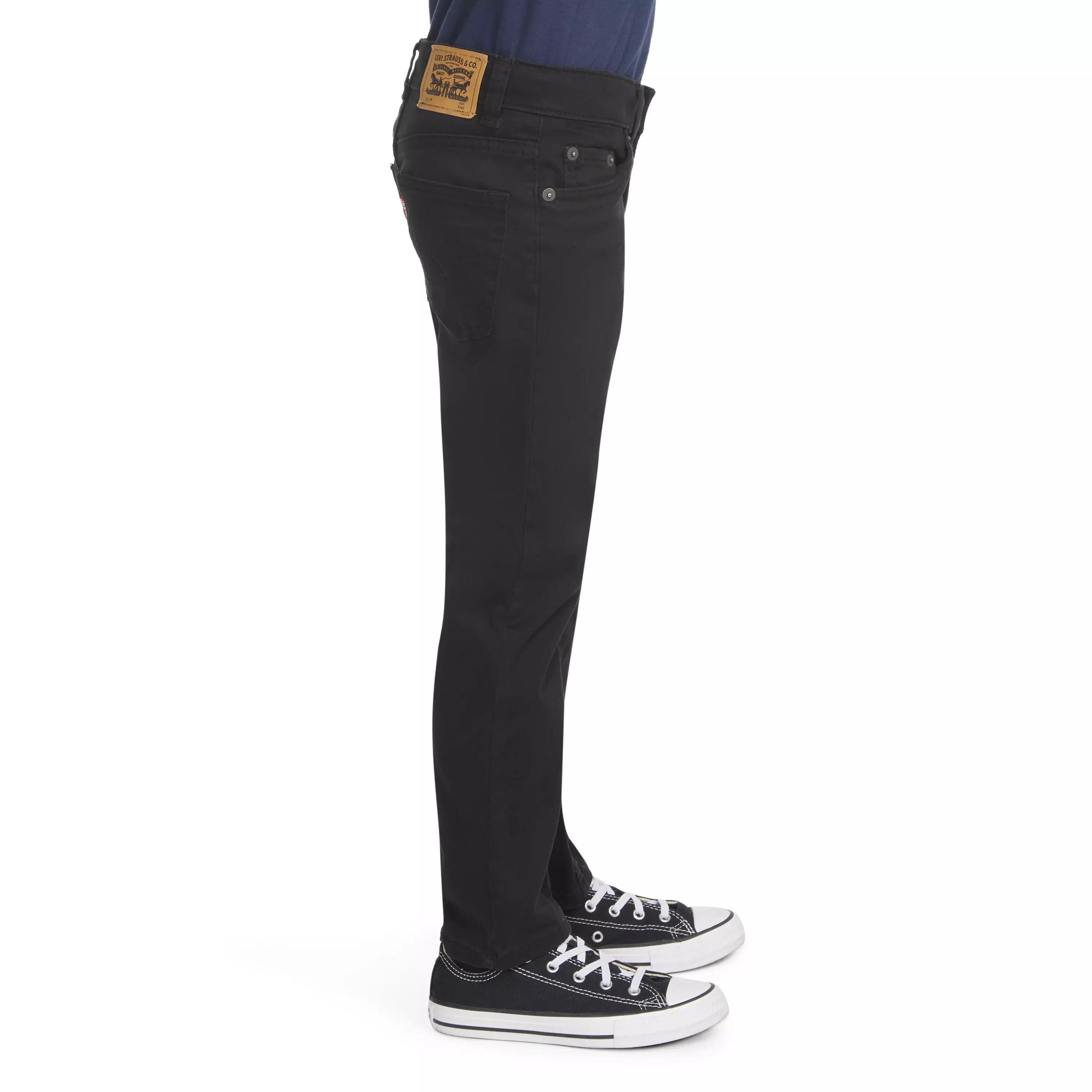 Levi's 511 Slim Fit Soft Brushed Little Boys' Suede Pants - Black - BLACK