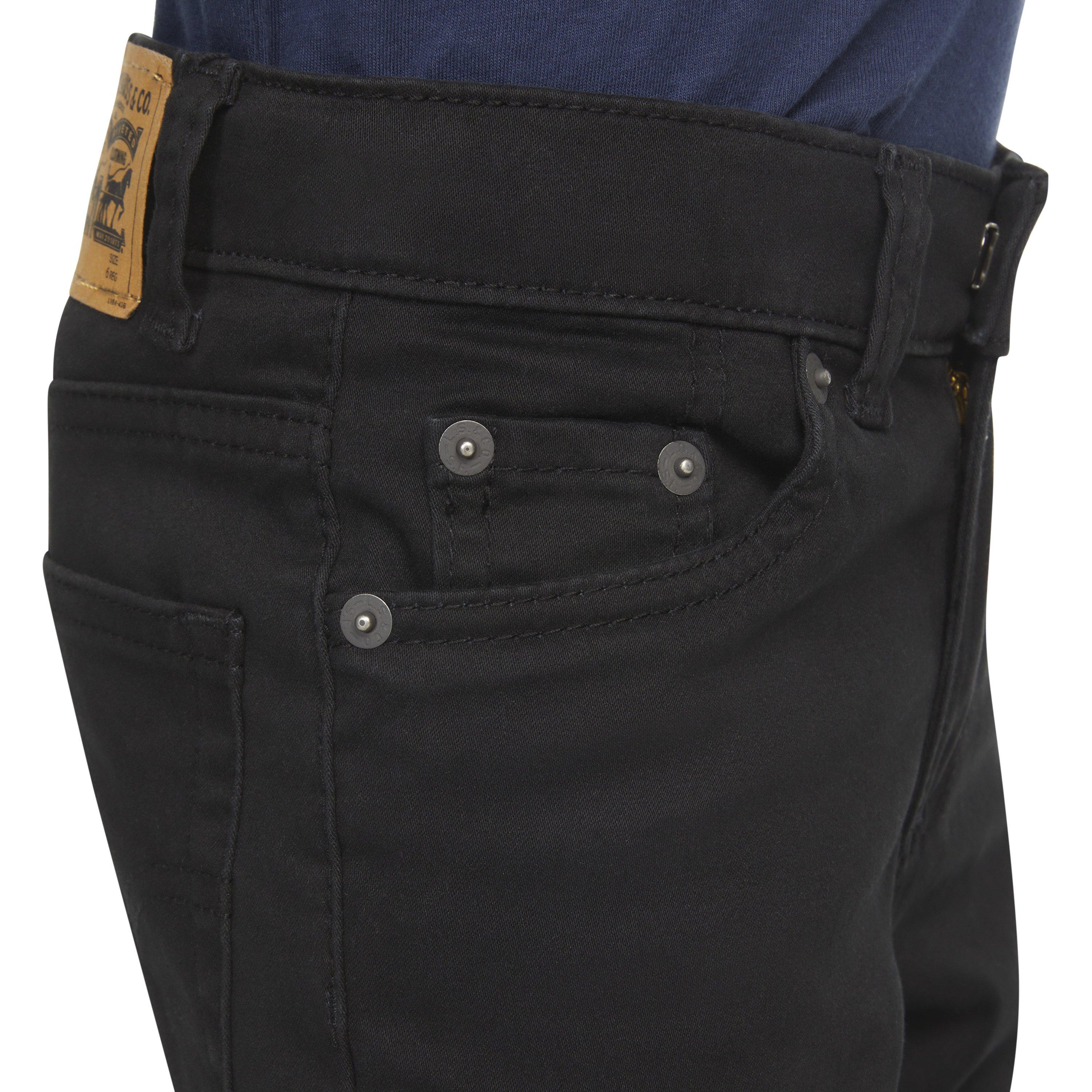 Levi's 511 Slim Fit Soft Brushed Little Boys' Black Sueded Pants - BLACK Thumbnail View 5