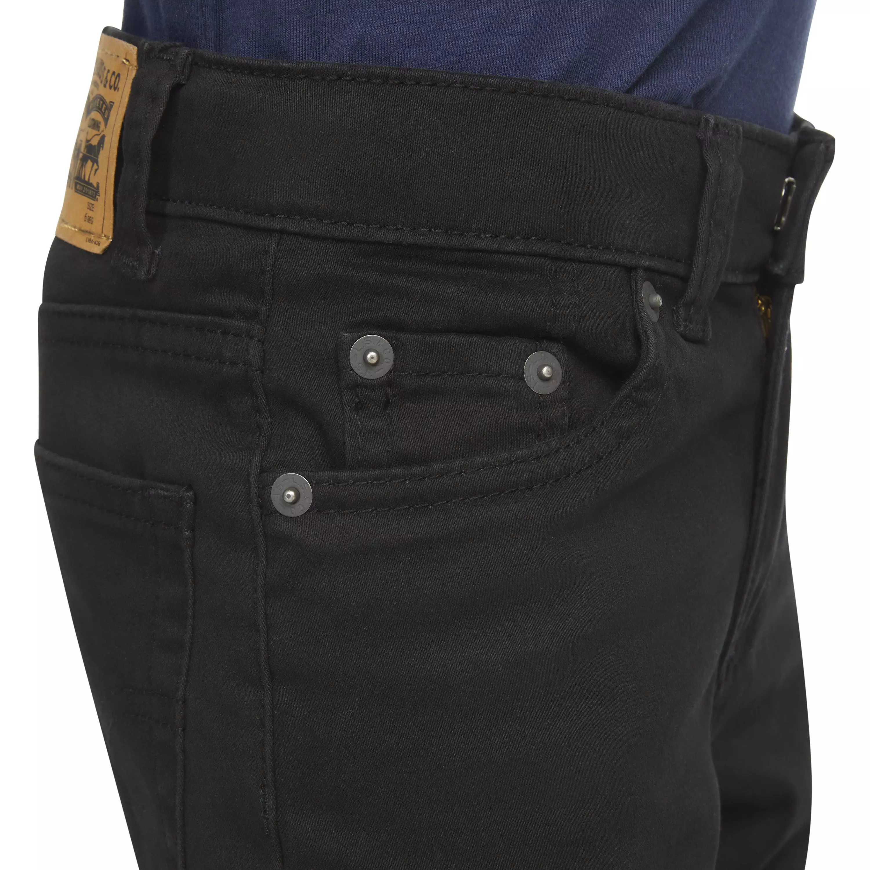 Levi's 511 Slim Fit Soft Brushed Little Boys' Black Sueded Pants - BLACK