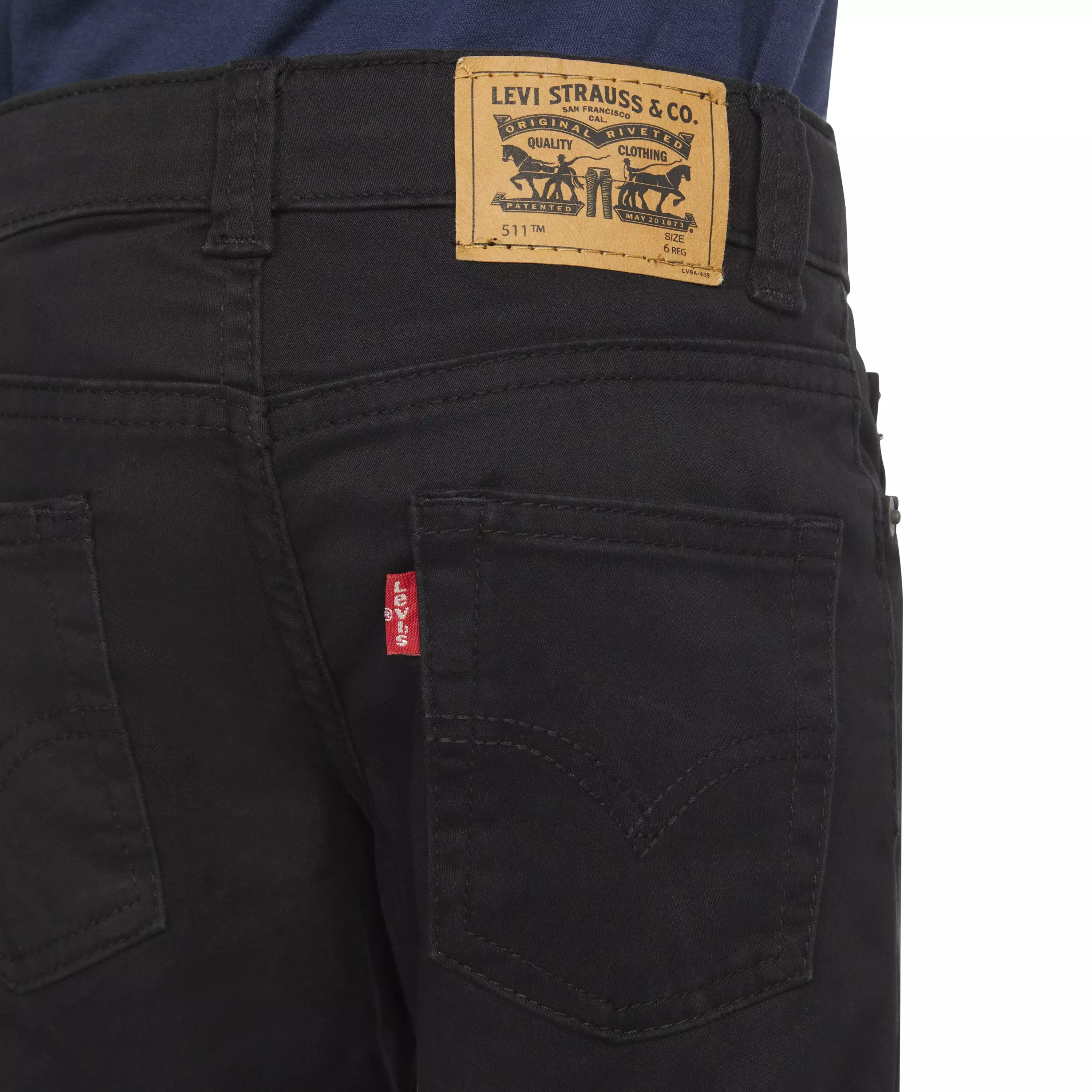 Levi's 511 Slim Fit Soft Brushed Little Boys' Suede Pants - Black - BLACK