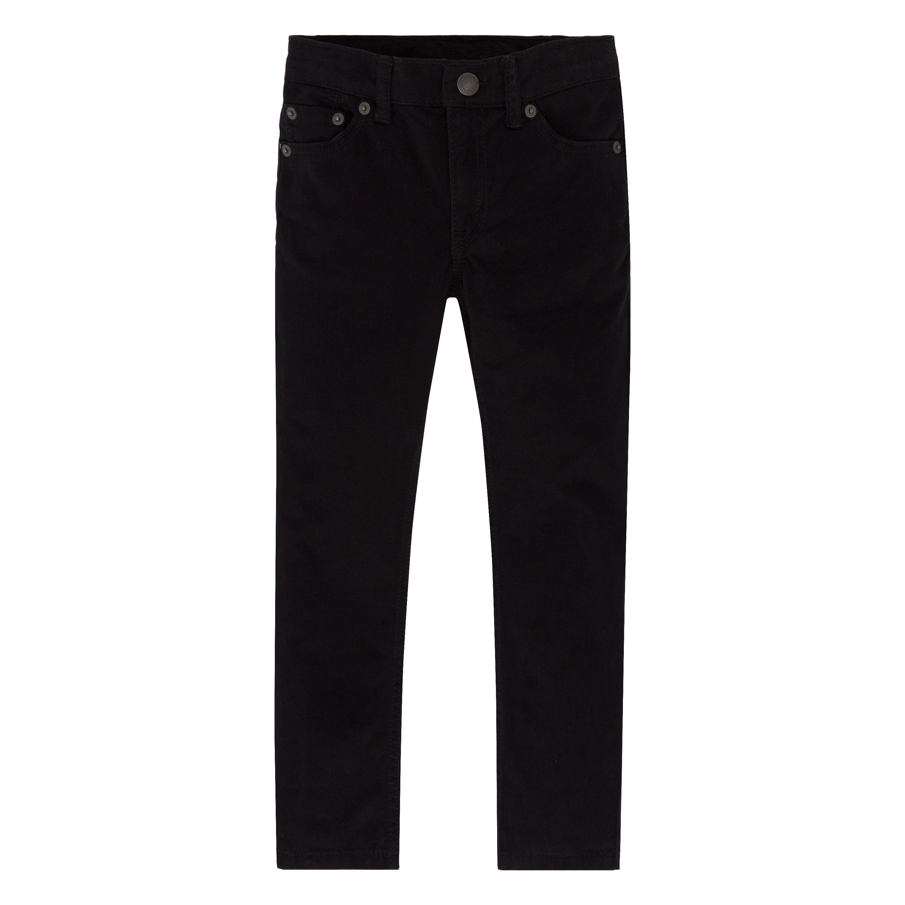 Levi's 511 Slim Fit Soft Brushed Little Boys' Suede Pants - Black - BLACK Thumbnail View 7