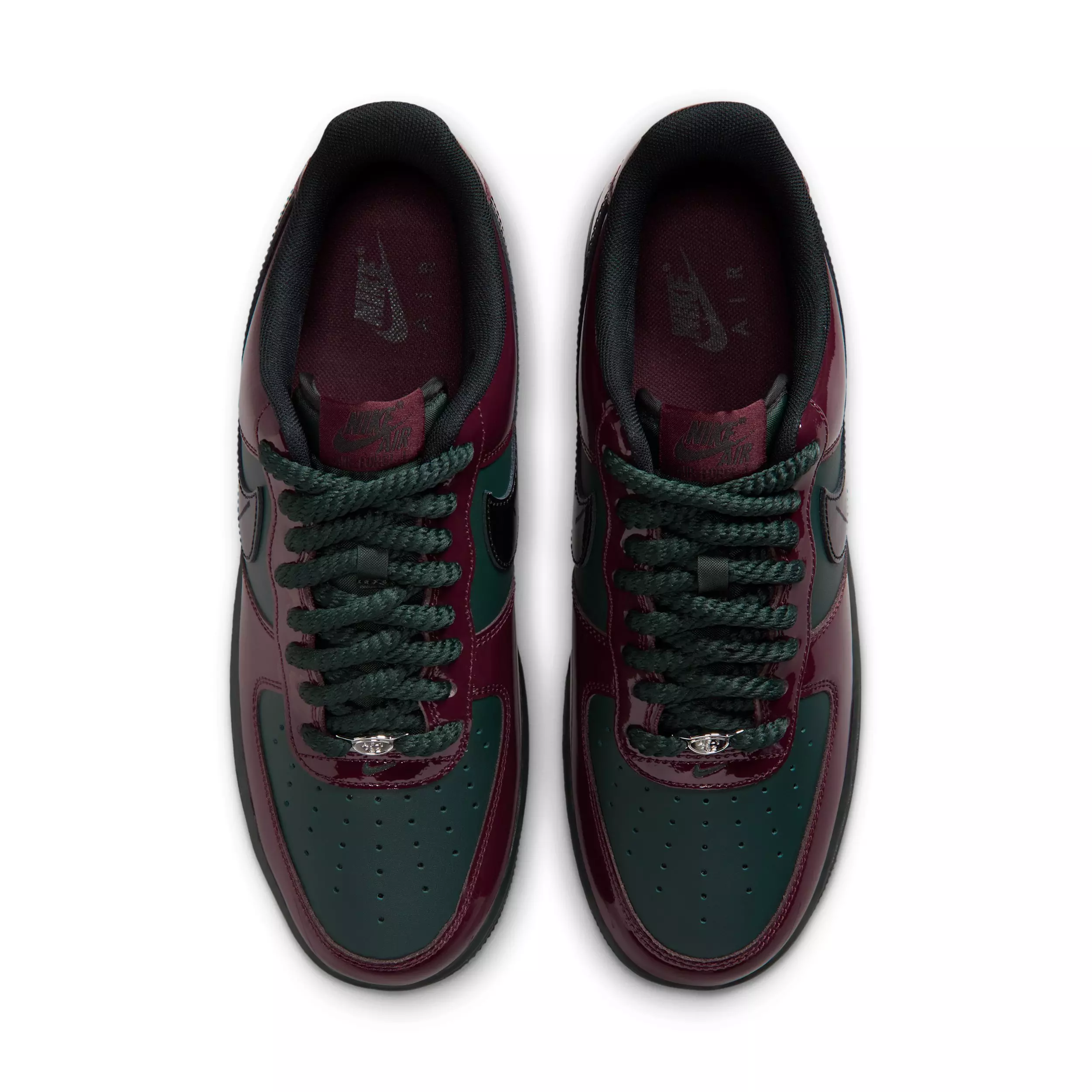 Nike Air Force 1 '07 LV8 "Black Spruce/Burgundy Crush/Black" Men's Shoe - BLACK/BURGUNDY/BLACK