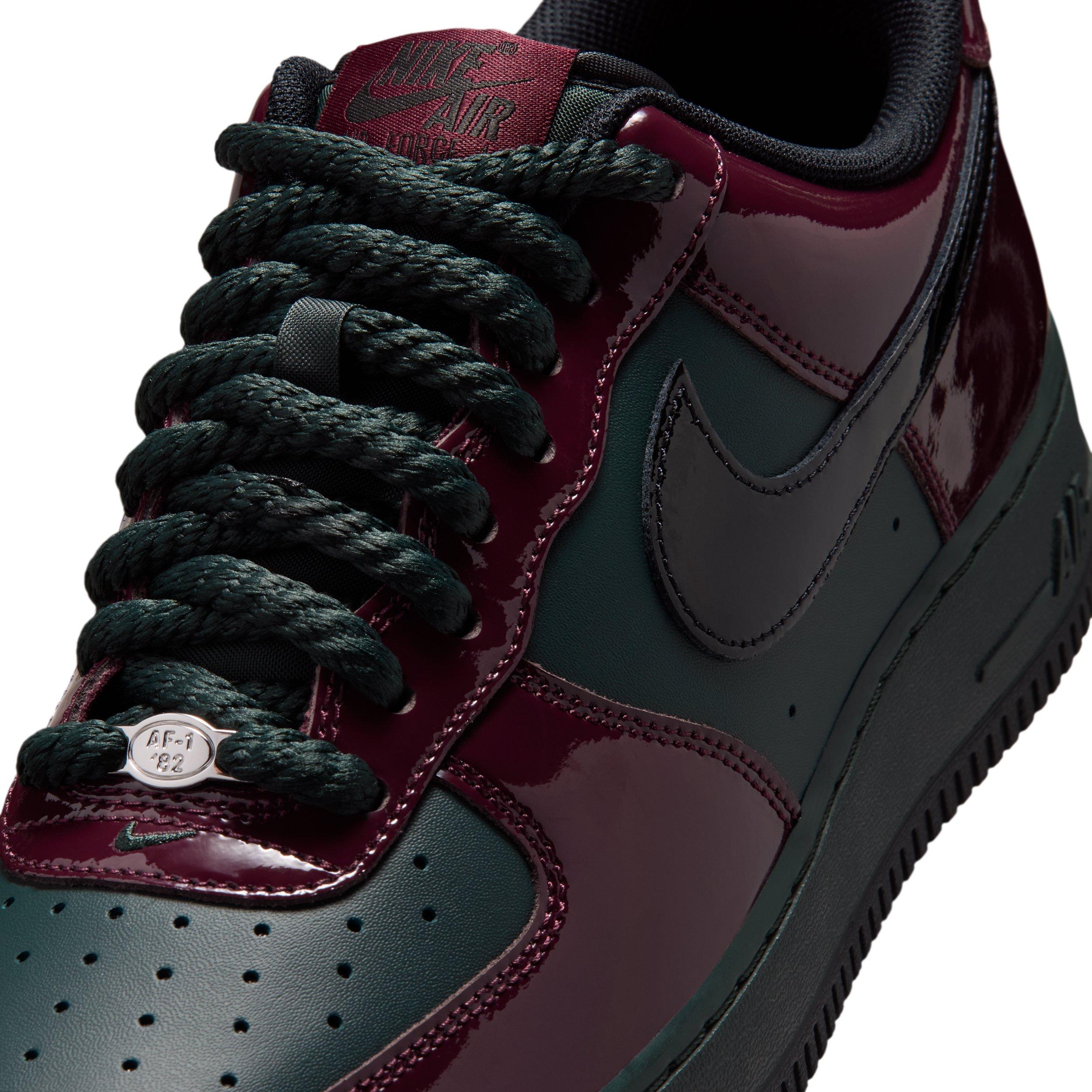 Nike Air Force 1 '07 LV8 "Black Spruce/Burgundy Crush/Black" Men's Shoe - BLACK/BURGUNDY/BLACK