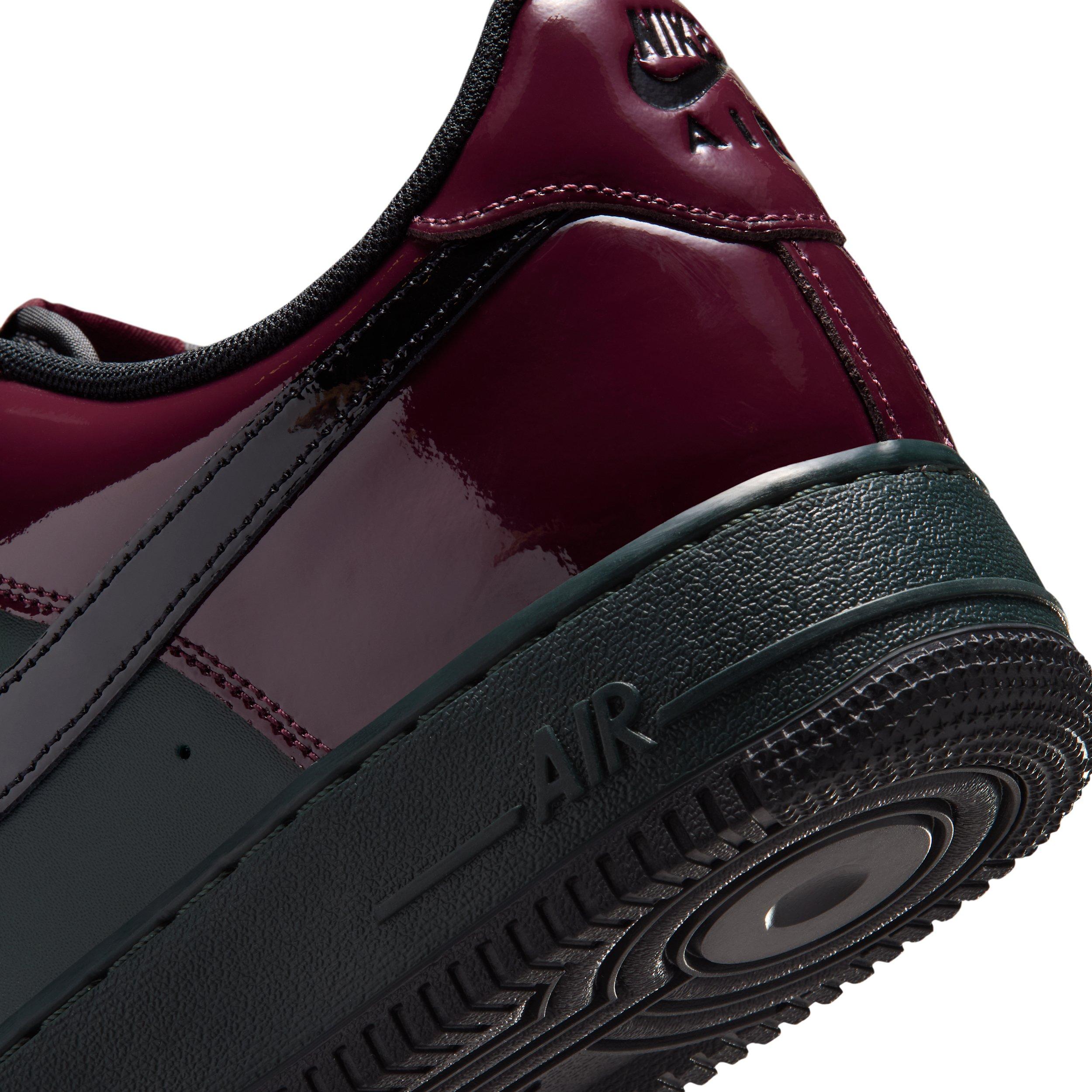 Nike Air Force 1 '07 LV8 "Black Spruce/Burgundy Crush/Black" Men's Shoe - BLACK/BURGUNDY/BLACK