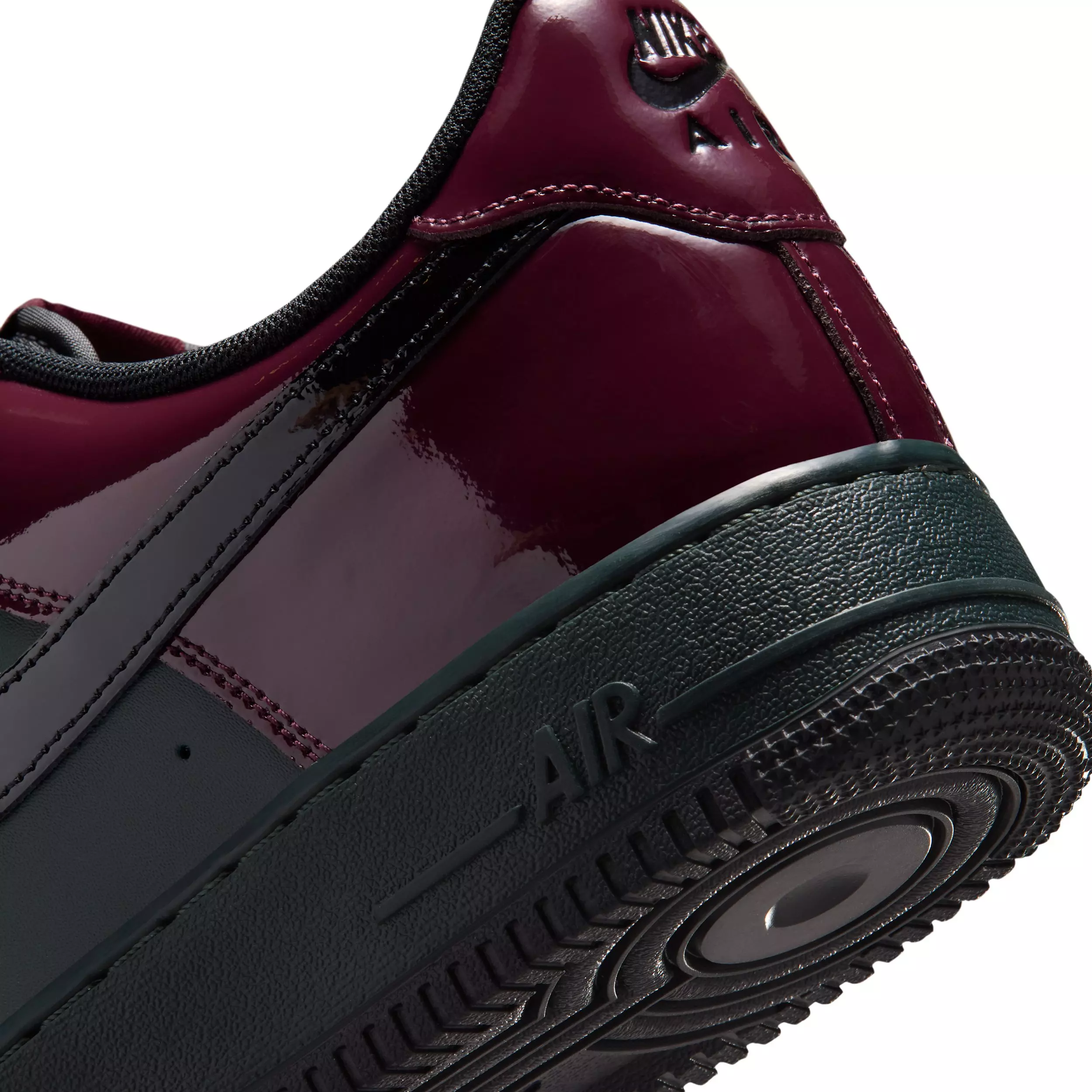 Nike Air Force 1 '07 LV8 "Black Spruce/Burgundy Crush/Black" Men's Shoe - BLACK/BURGUNDY/BLACK