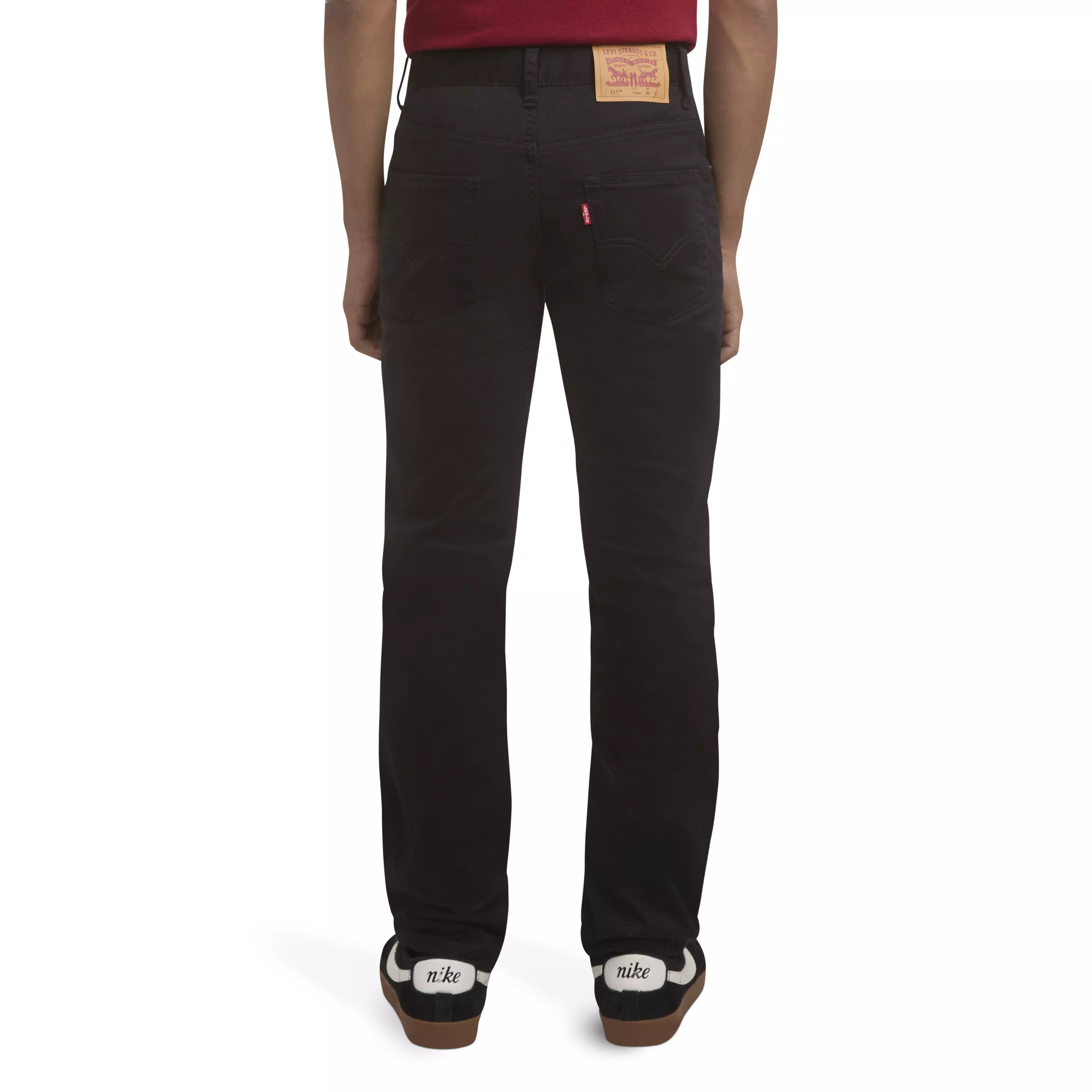 Levi's Big Boys' 511 Slim Fit Soft Brushed Black Sueded Pants - BLACK
