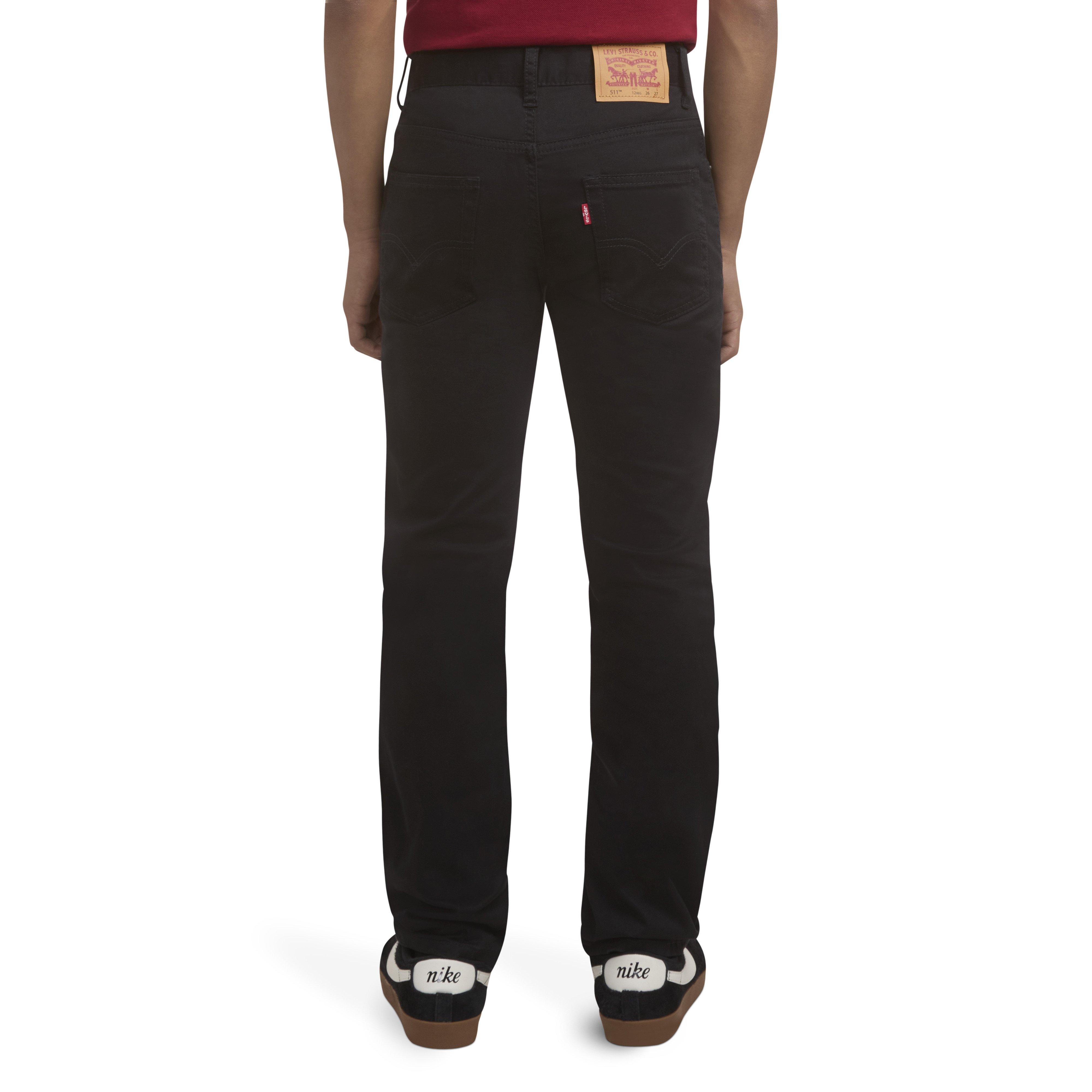 Levi's 511 Slim Fit Soft Brushed Big Boys' Black Sueded Pants