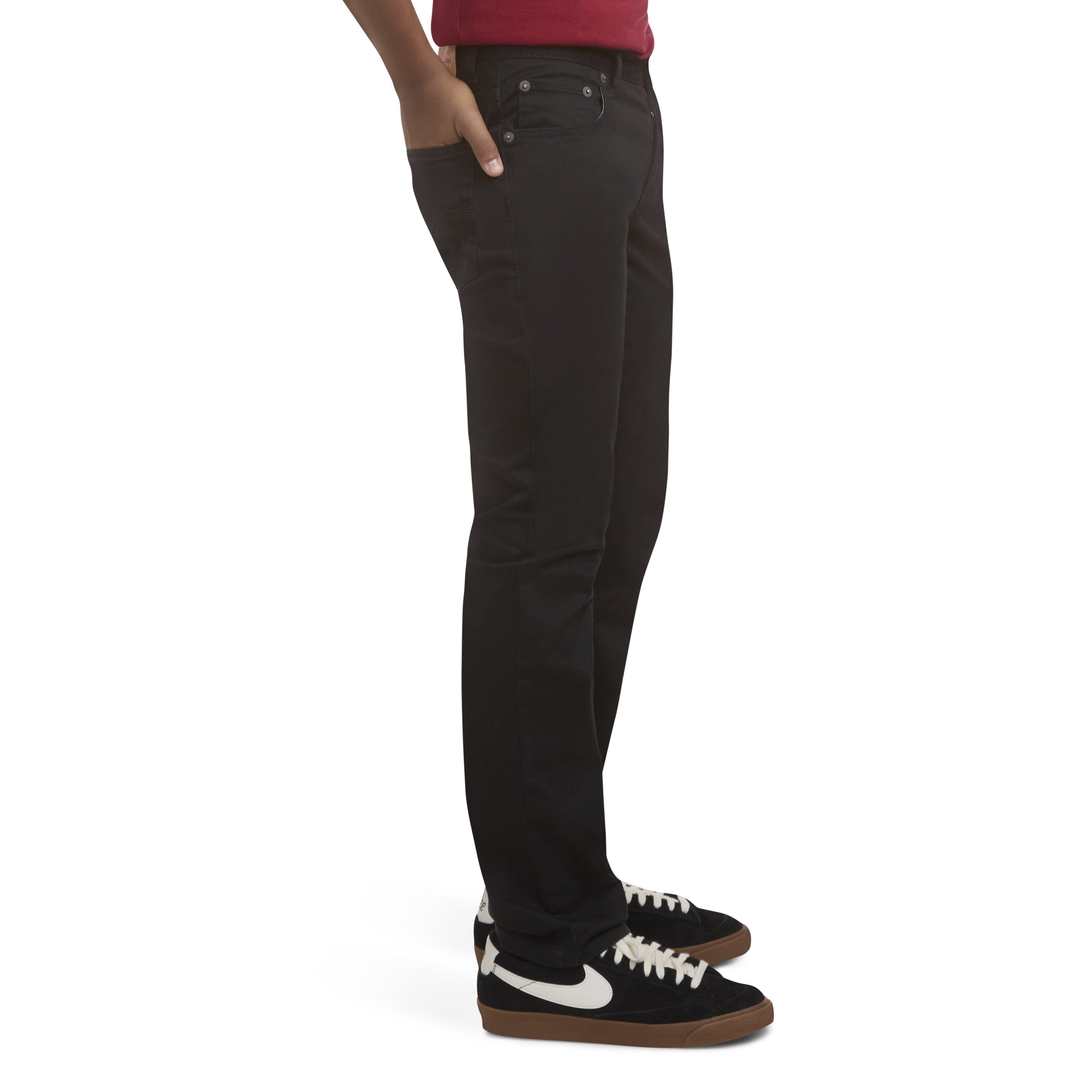 Levi's Big Boys' 511 Slim Fit Soft Brushed Black Sueded Pants - BLACK Thumbnail View 3