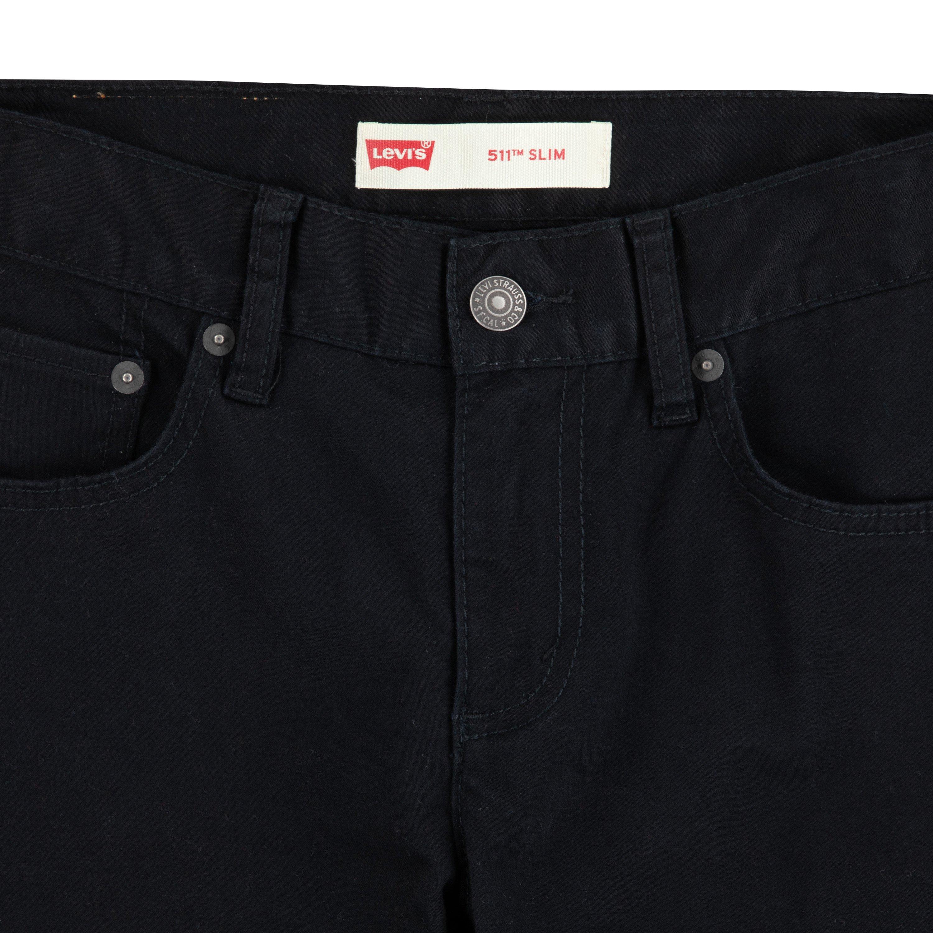 Levi's Big Boys' 511 Slim Fit Soft Brushed Black Sueded Pants - BLACK Thumbnail View 4