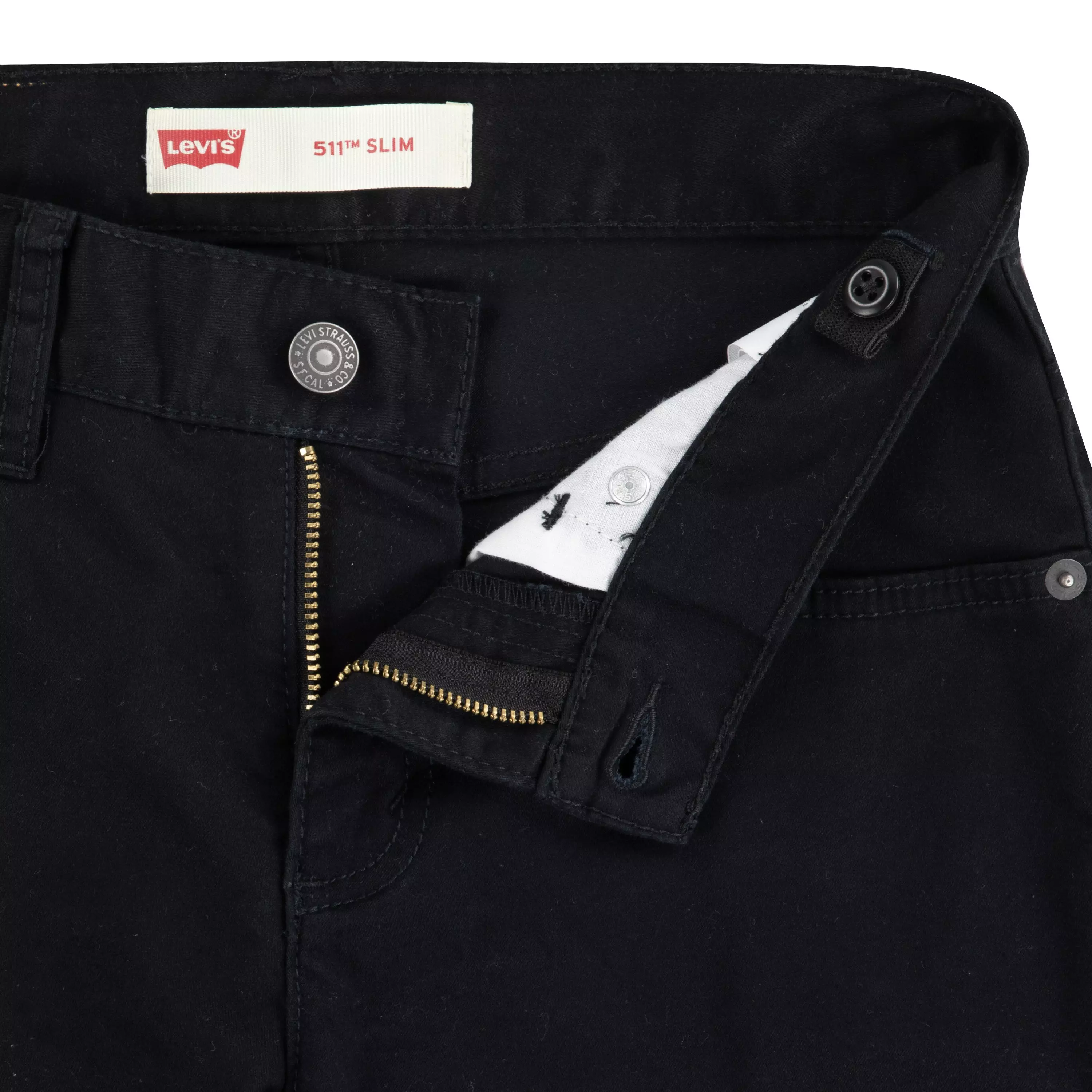 Levi's Big Boys' 511 Slim Fit Soft Brushed Black Sueded Pants - BLACK