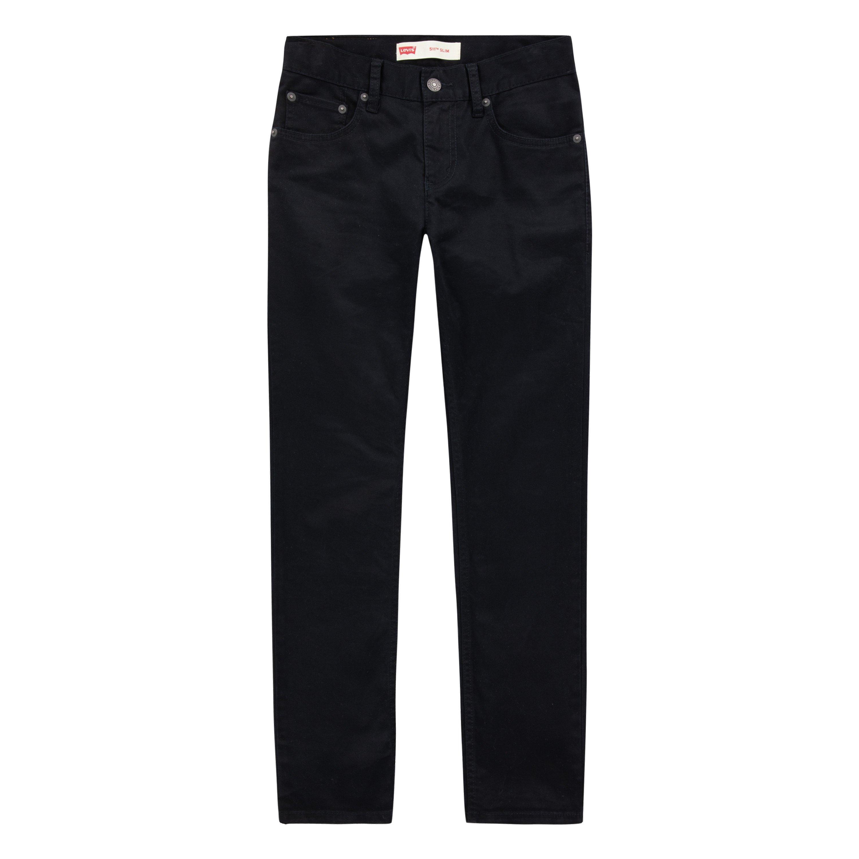 Levi's Big Boys' 511 Slim Fit Soft Brushed Black Sueded Pants - BLACK Thumbnail View 8