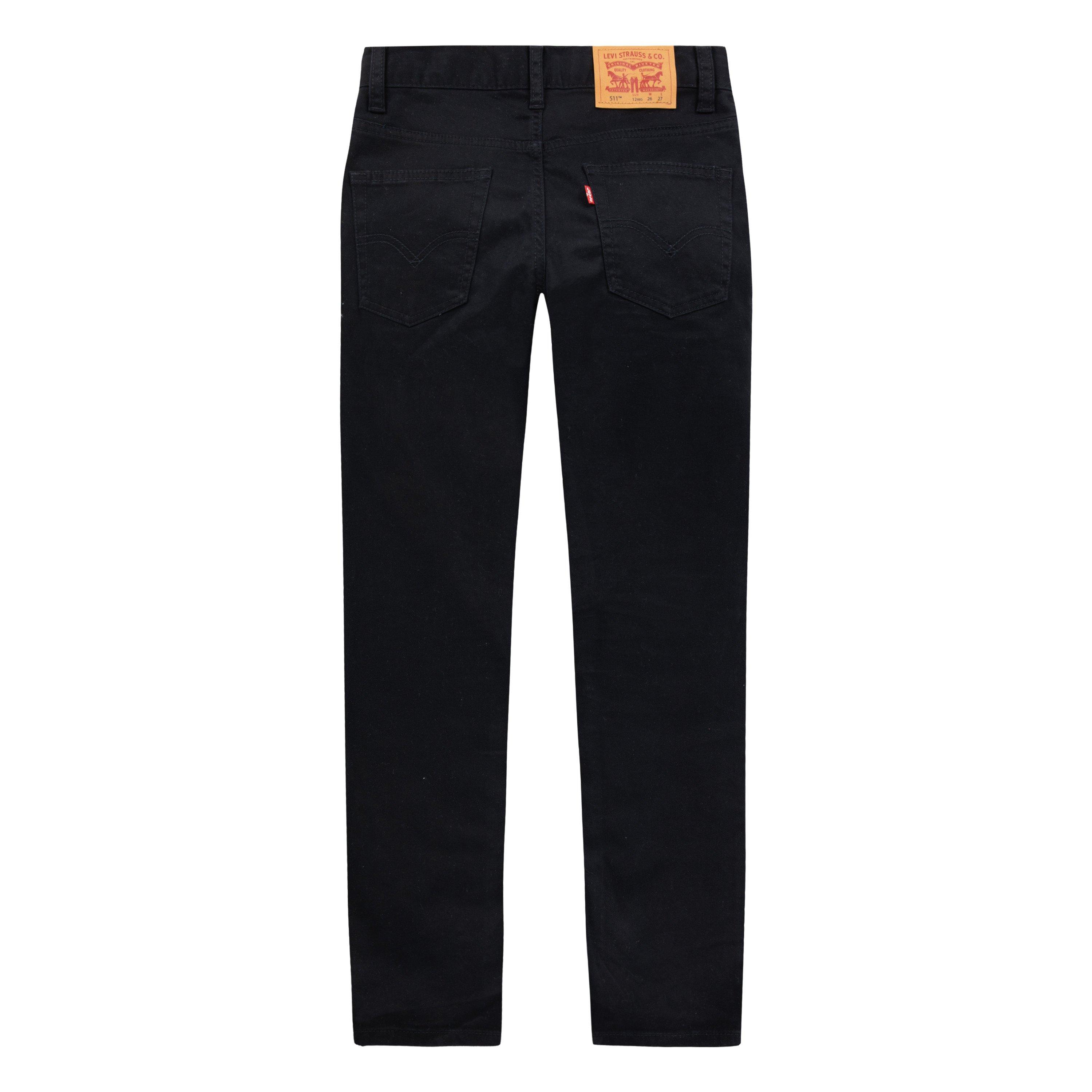 Levi's 511 Slim Fit Soft Brushed Big Boys' Black Sueded Pants