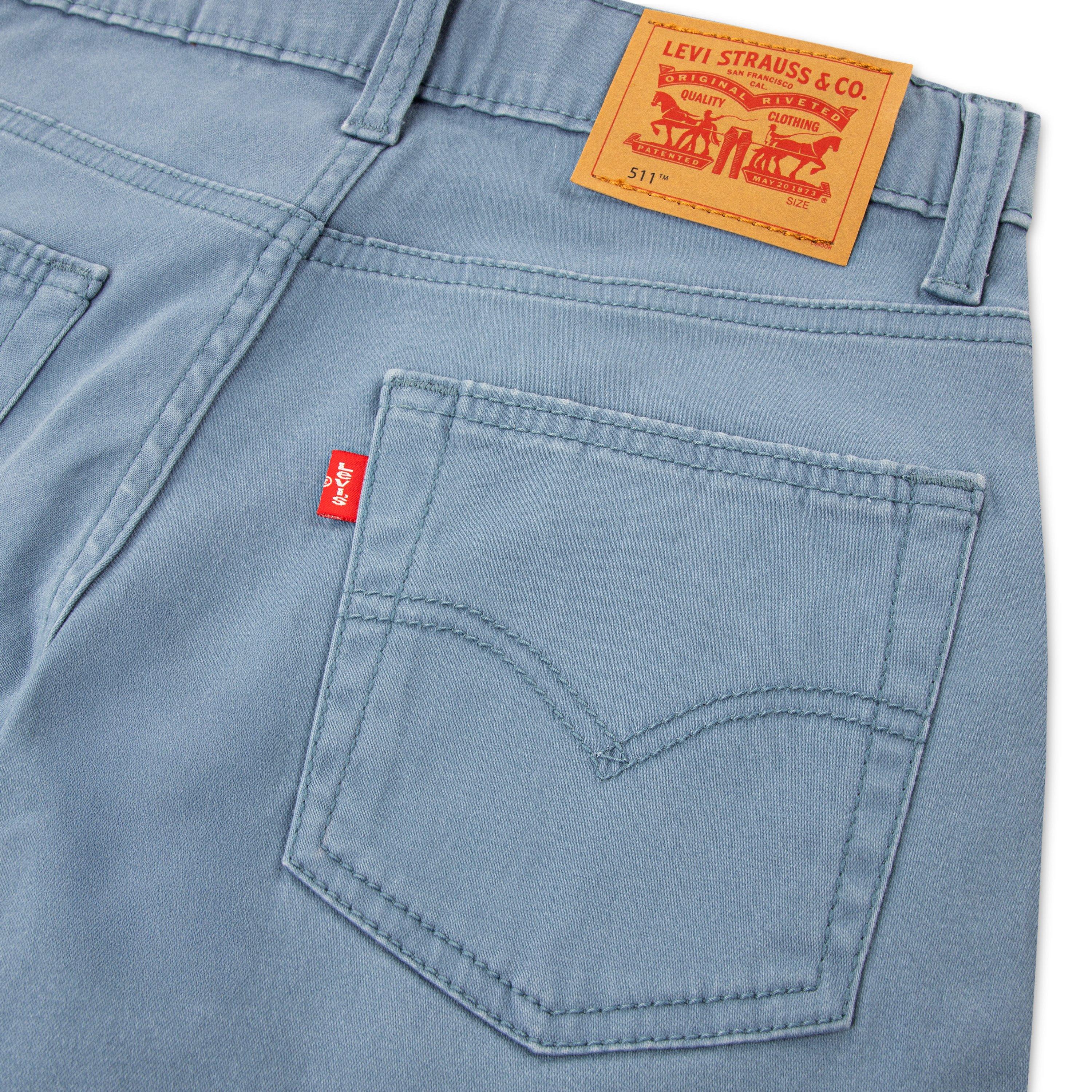Levi's Little Boys' 511 Slim Fit Soft Brushed Sueded Pants - Blue - BLUE Thumbnail View 4