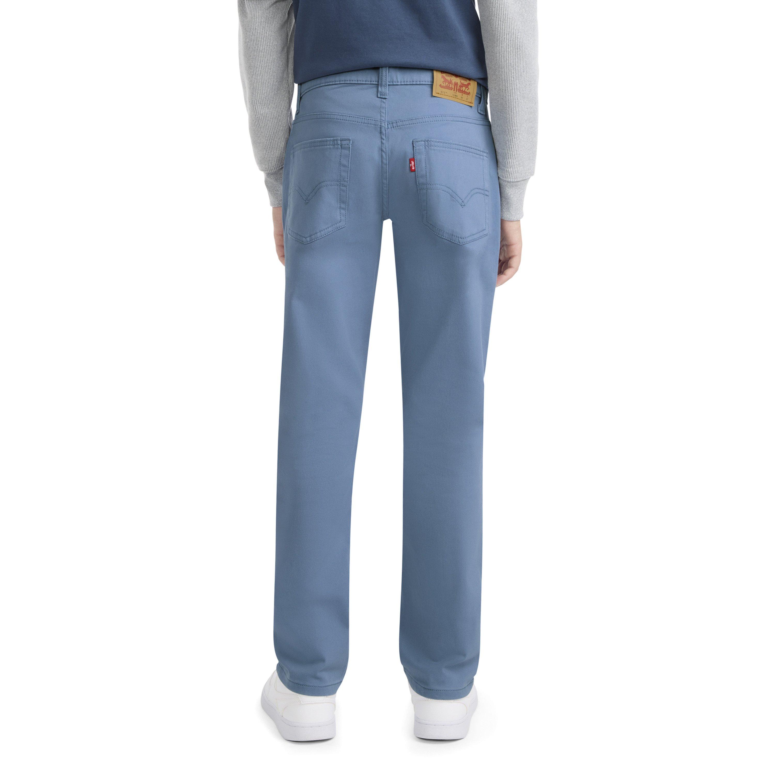 Levi's Big Boys' 511 Slim Fit Soft Brushed Sueded Pants - Blue - BLUE Thumbnail View 2